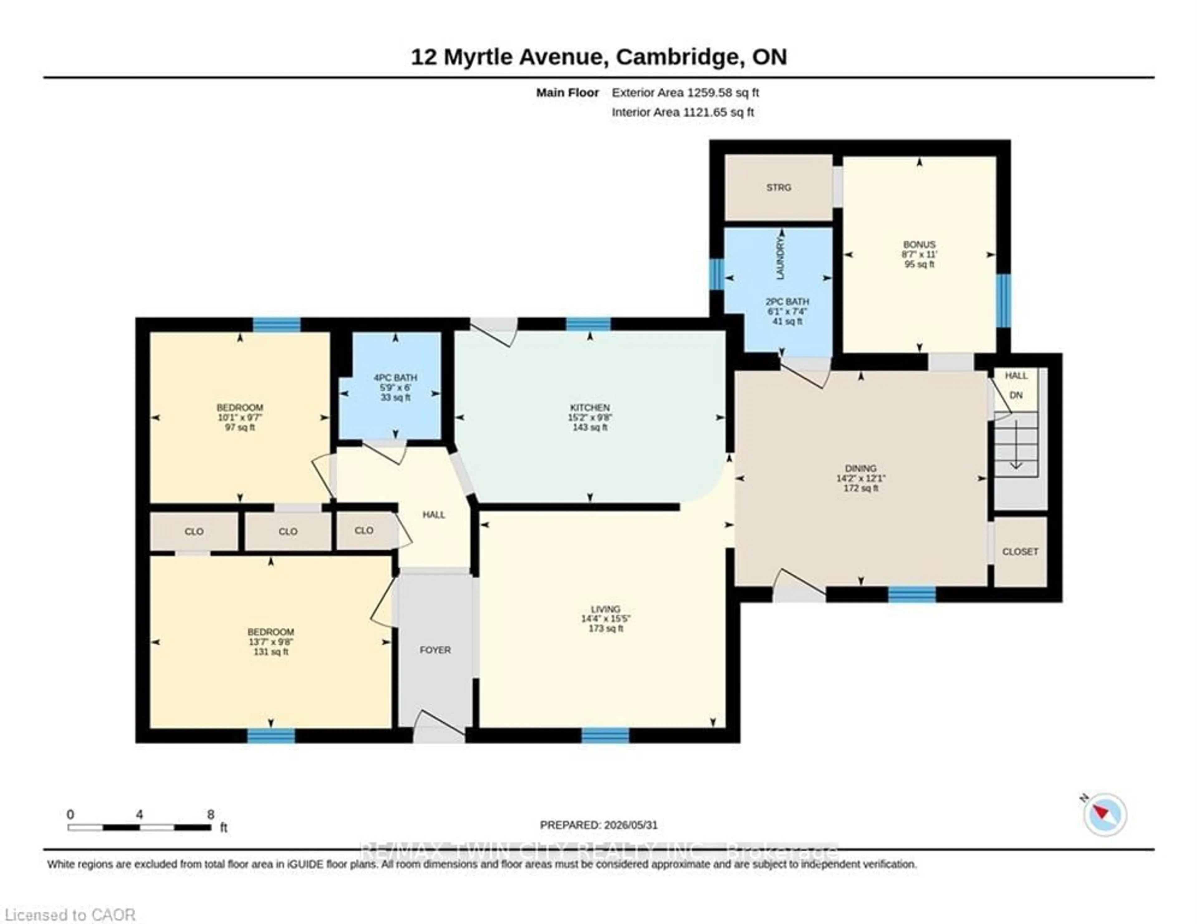 Floor plan for 12 MYRTLE Ave, Cambridge Ontario N1S 2R9