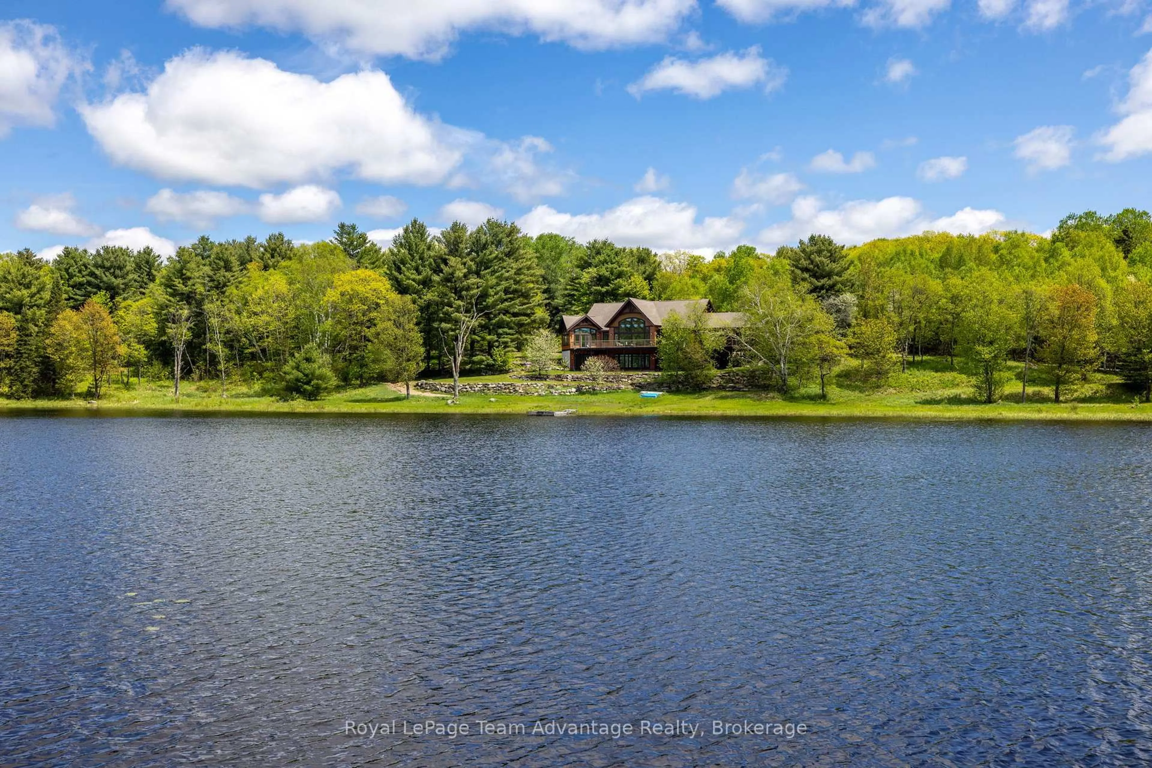 A pic from outside/outdoor area/front of a property/back of a property/a pic from drone, water/lake/river/ocean view for 68 Lees Rd, McKellar Ontario P2A 0B4