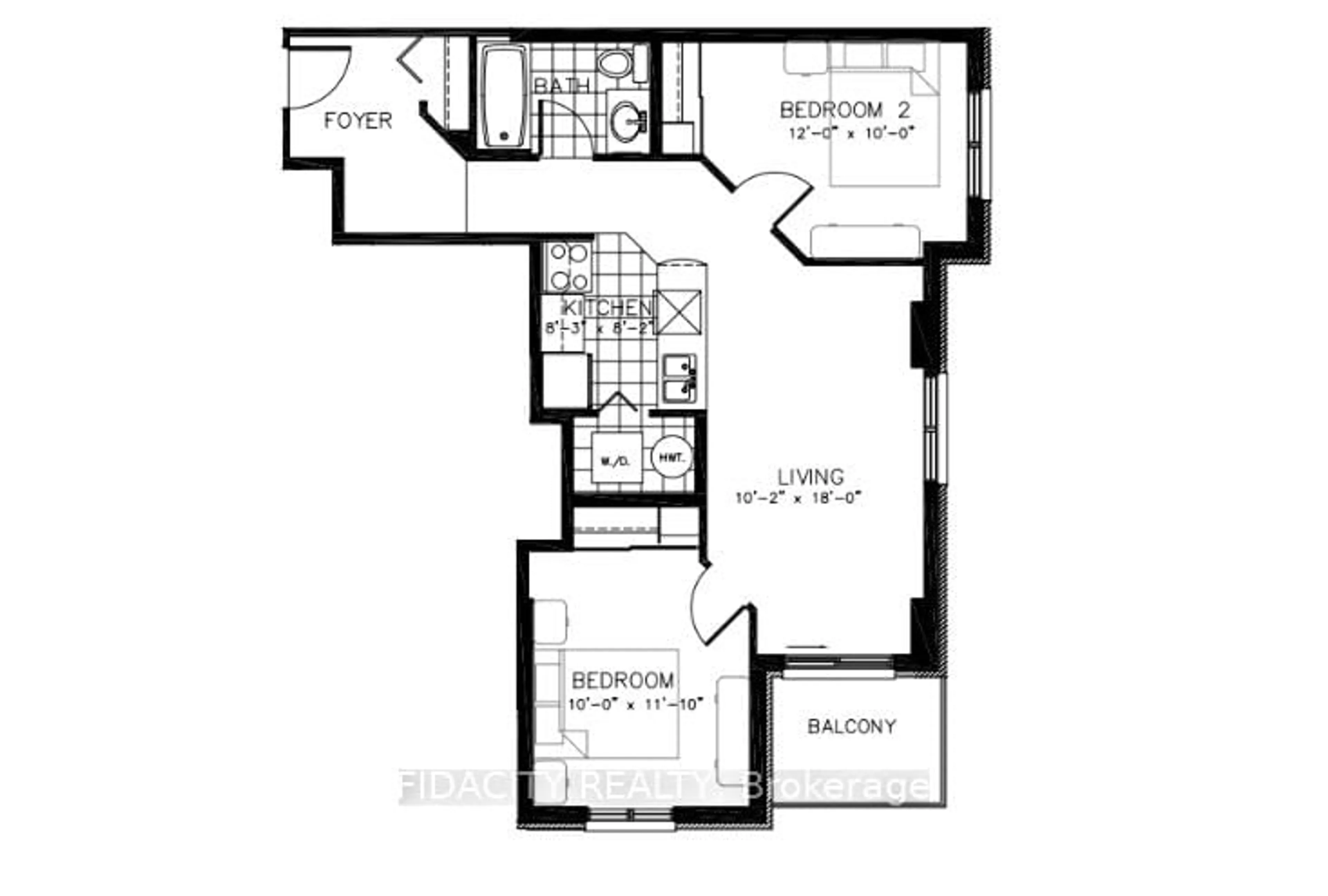 Floor plan for 310 Central Park Dr #7N, Ottawa Ontario K2C 4G4