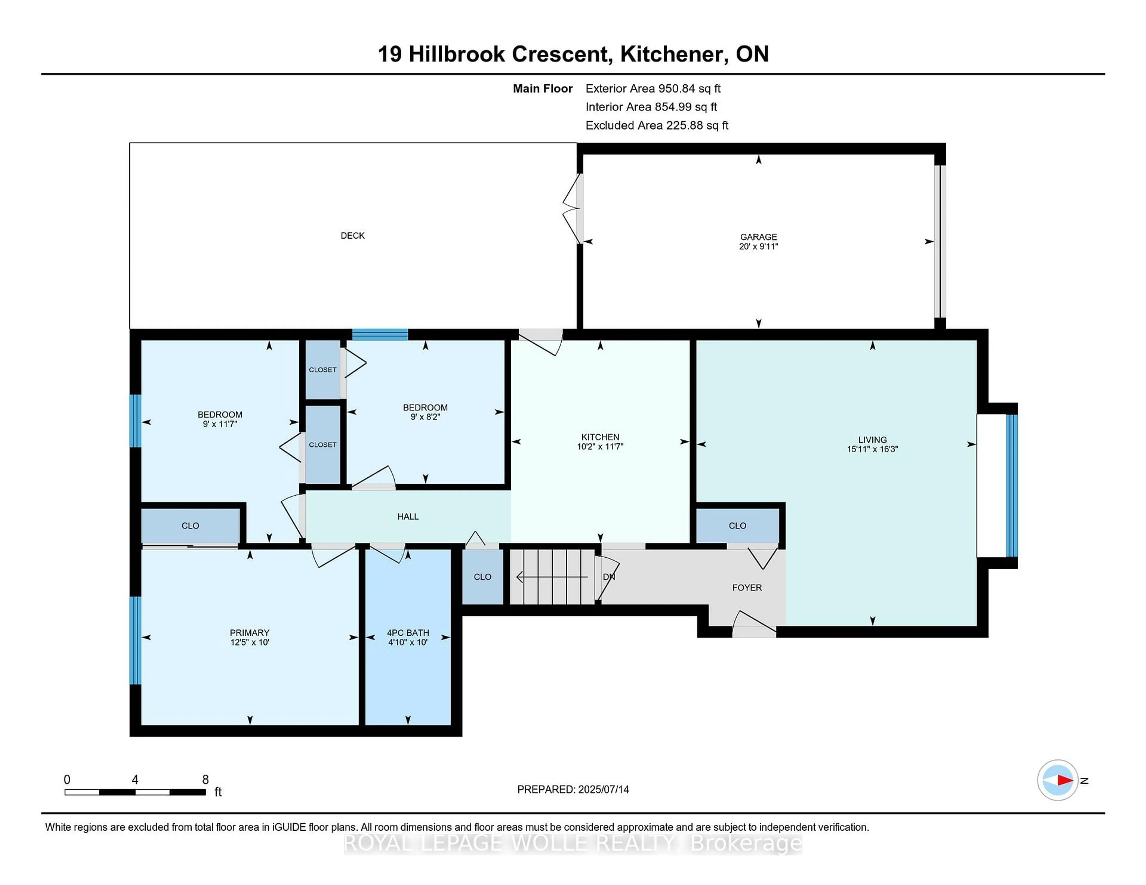 Floor plan for 19 Hillbrook Cres, Kitchener Ontario N2N 1J4
