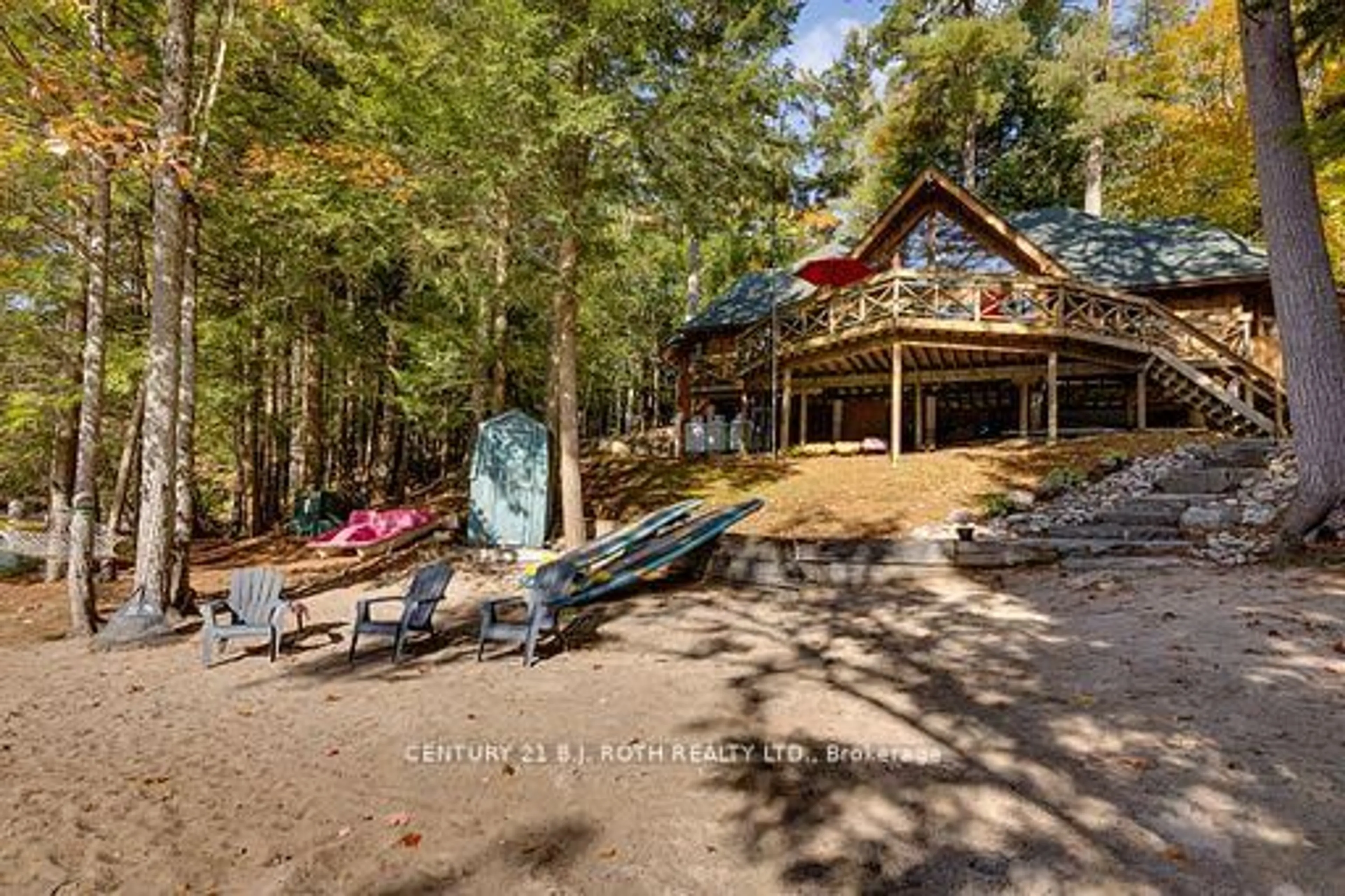 A pic from outside/outdoor area/front of a property/back of a property/a pic from drone, water/lake/river/ocean view for 1213 Camp Jackson Rd #22, Muskoka Lakes Ontario P0C 1A0