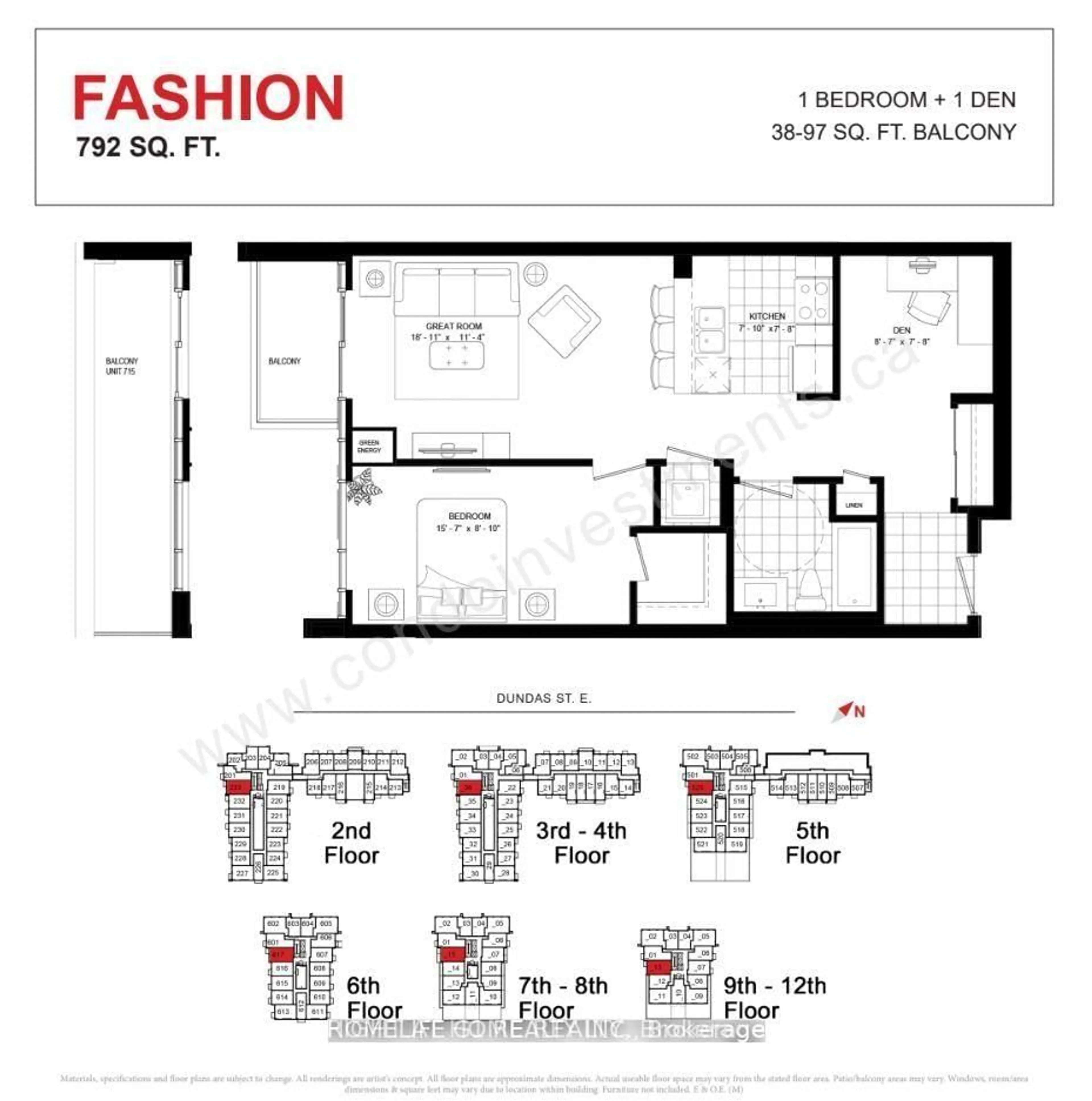 Floor plan for 450 Dundas St #1013, Hamilton Ontario L8B 1Z2
