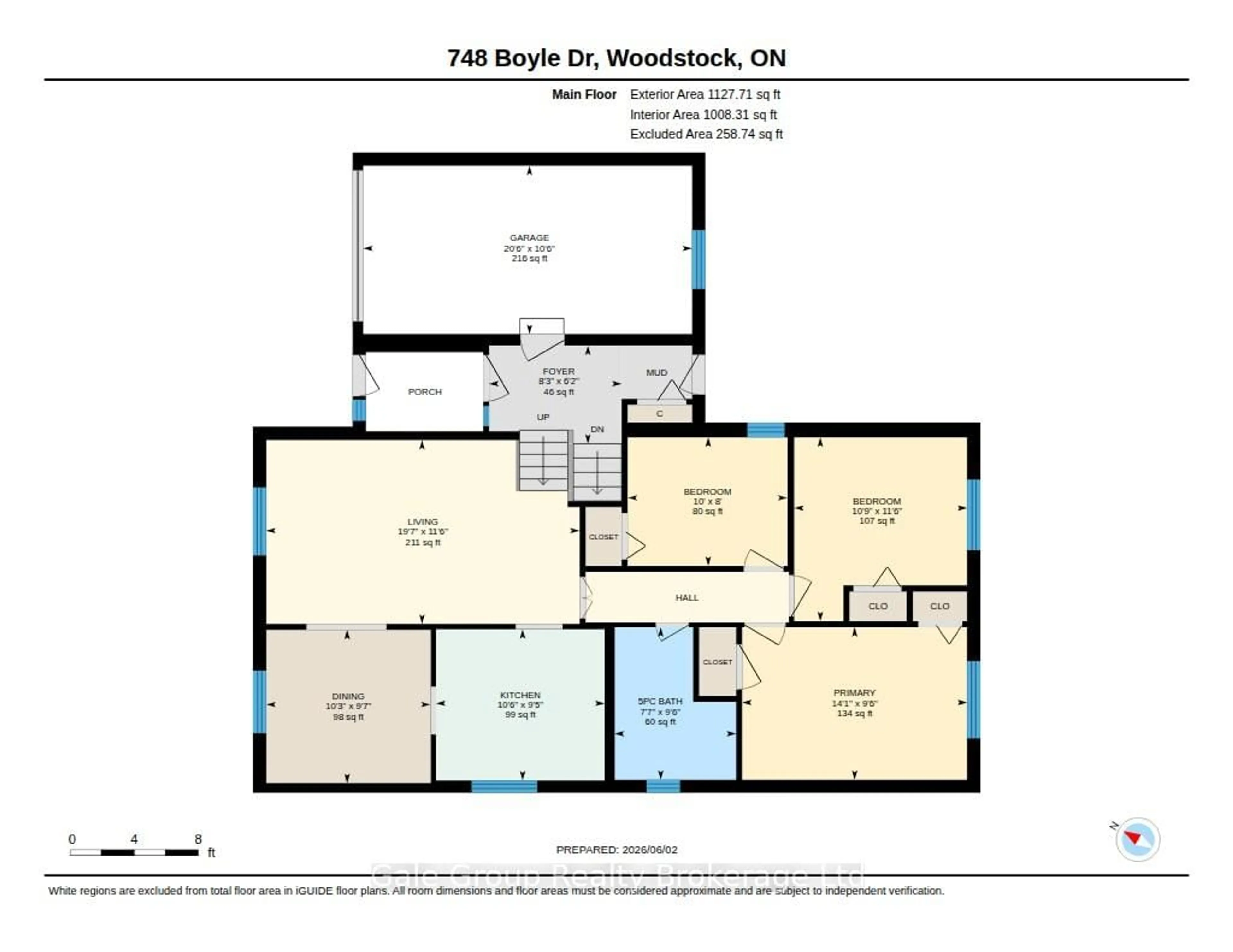 Floor plan for 748 BOYLE Dr, Woodstock Ontario N4S 8L9