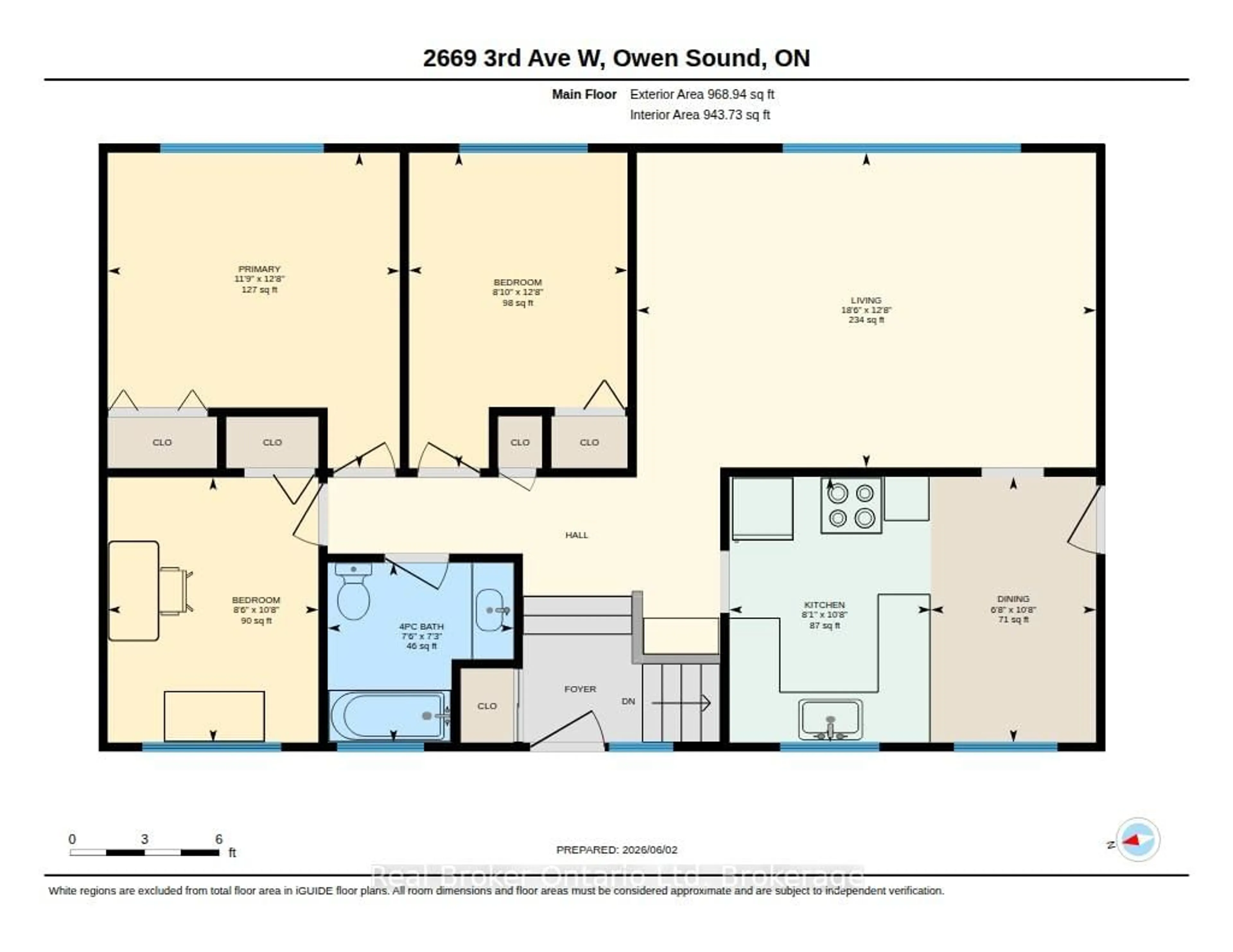 Floor plan for 2669 3rd Ave, Owen Sound Ontario N4K 4S9