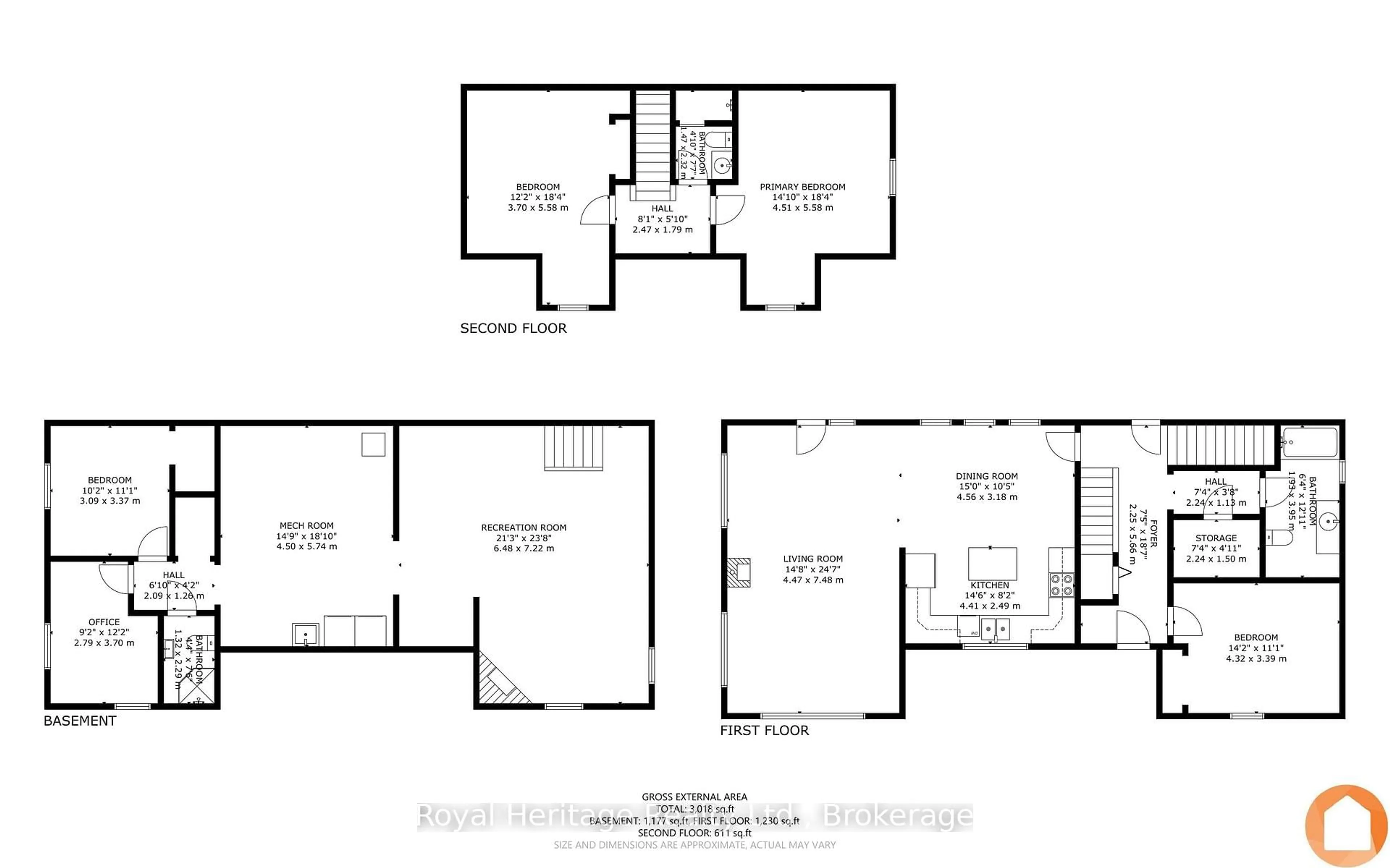 Floor plan for 9312 Danforth Rd, Hamilton Township Ontario K9A 4J8