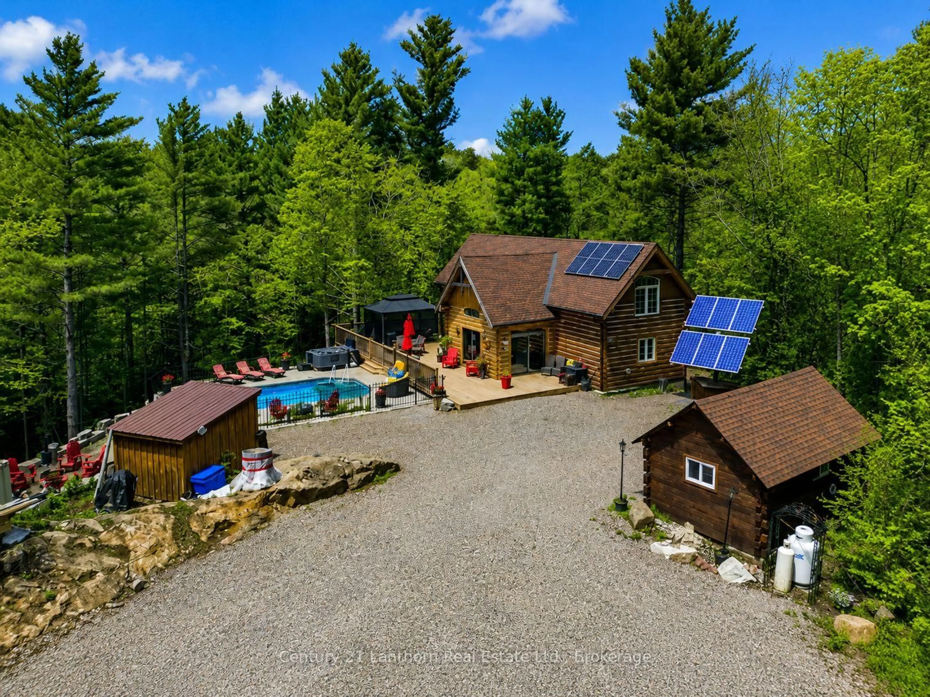 A pic from outside/outdoor area/front of a property/back of a property/a pic from drone, mountain view for 1045 Carnahan Lane, Mountain Grove Ontario K0H 2E0