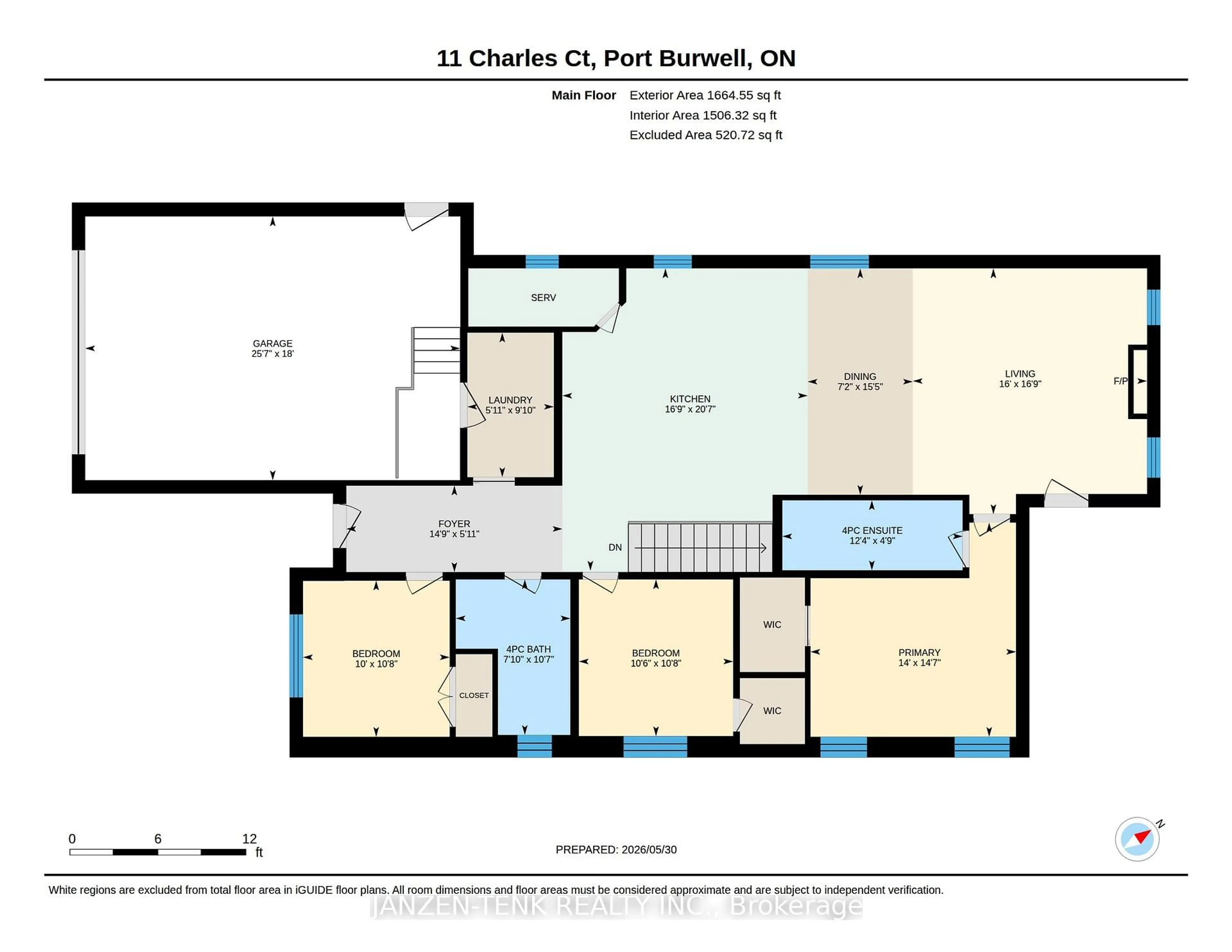 Floor plan for 11 Charles Crt, Bayham Ontario N0J 1T0