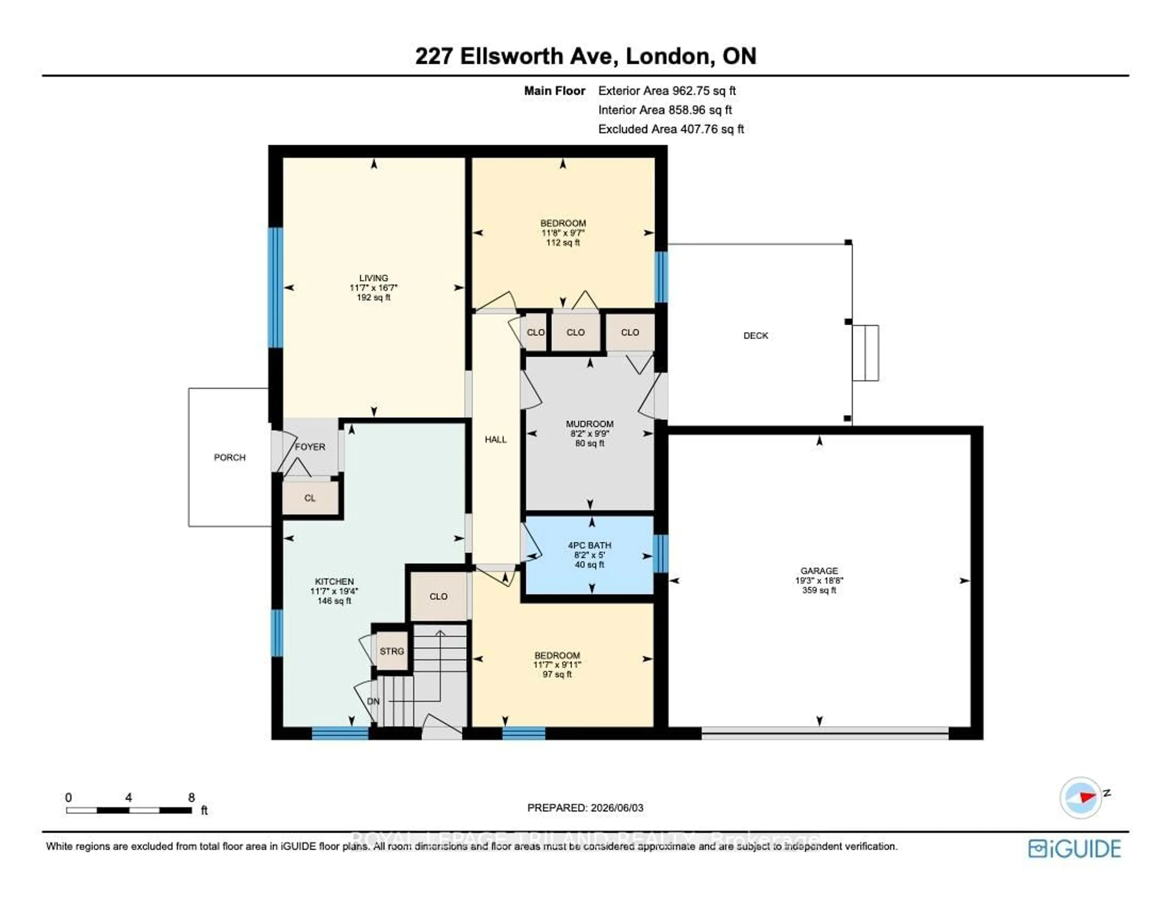 Floor plan for 227 Ellsworth Ave, London East Ontario N5W 1J8