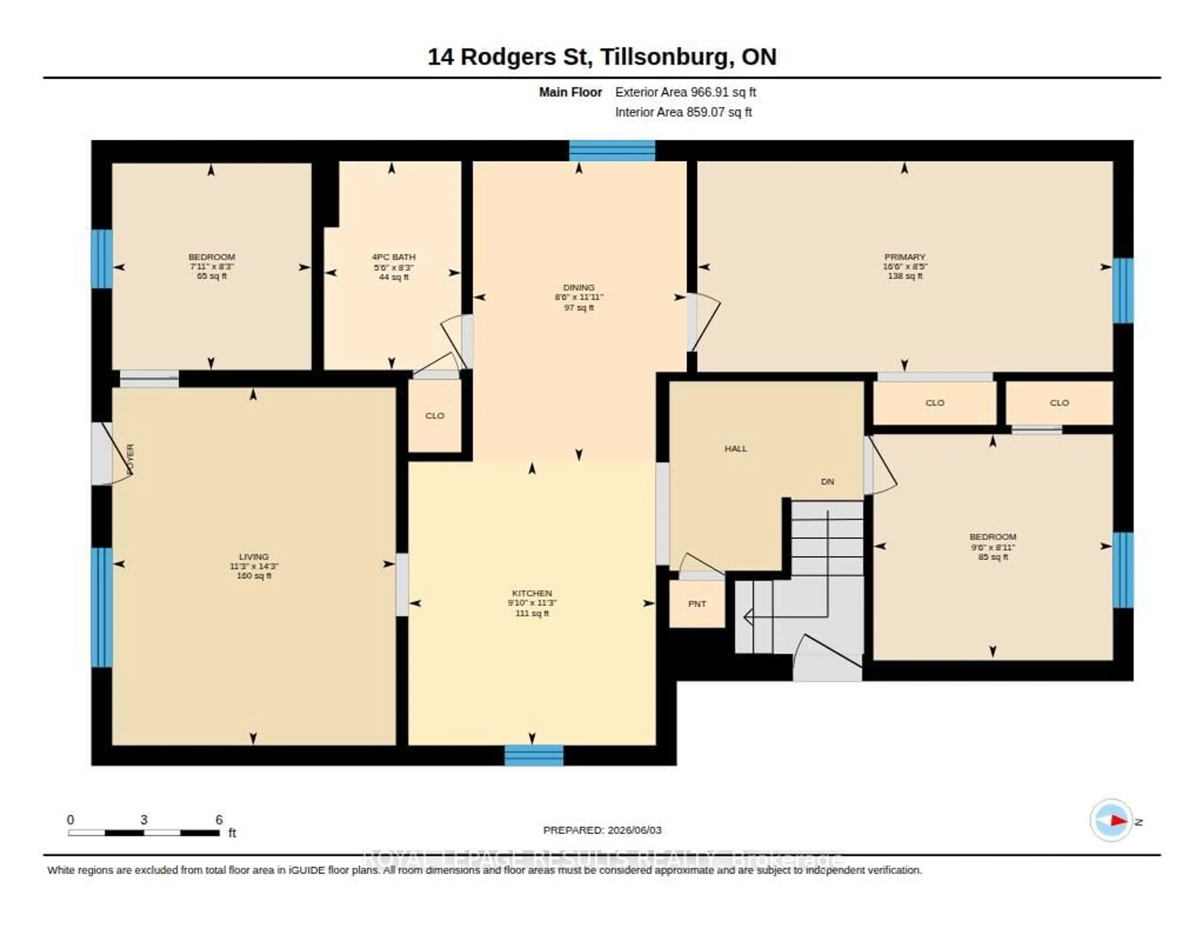 Floor plan for 14 Rodgers St, Tillsonburg Ontario N4G 1G2