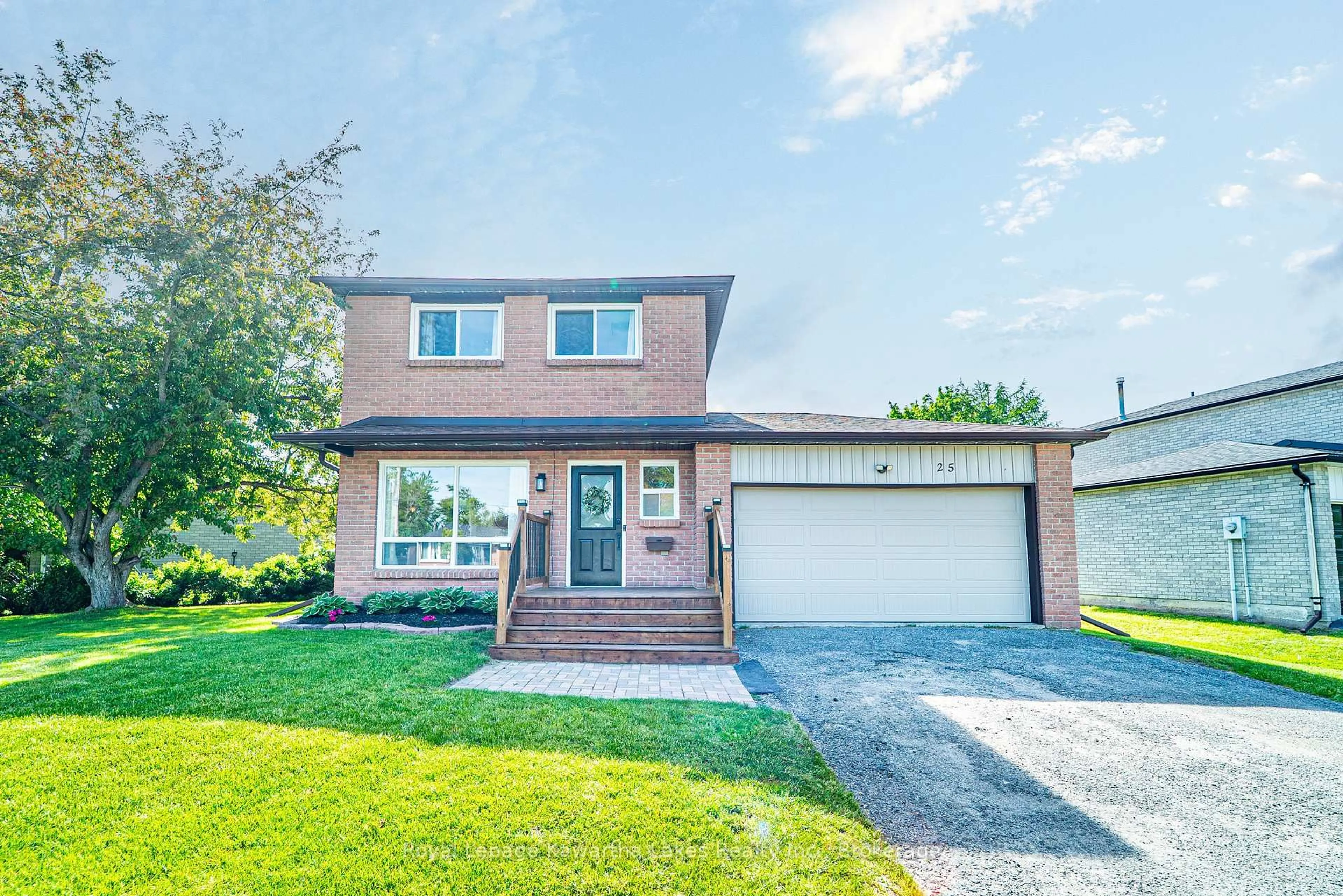 Home with brick exterior material, street for 25 Birch Crt, Kawartha Lakes Ontario K9V 5J3