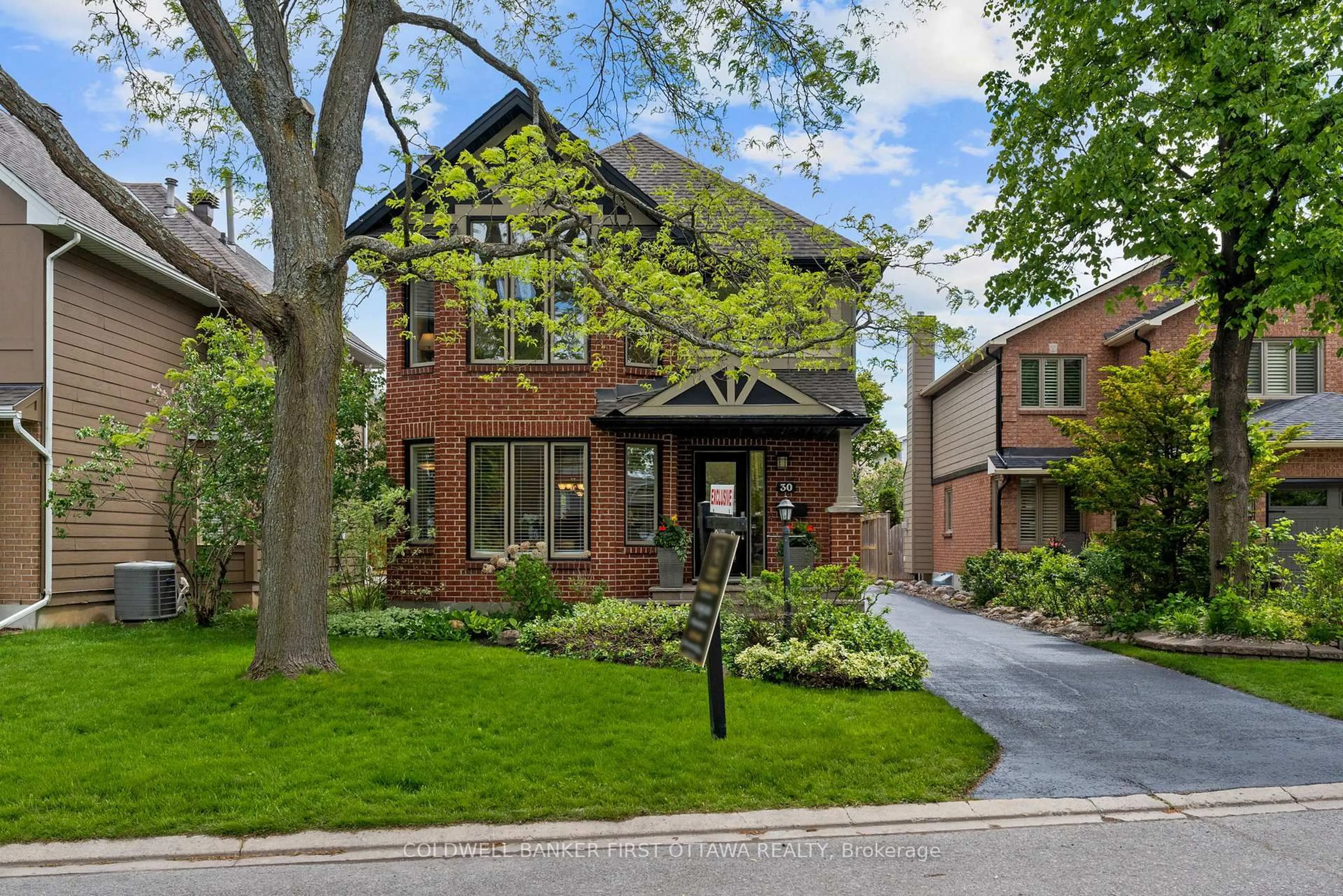 Home with brick exterior material, street for 30 CASTLETHORPE Cres, Ottawa Ontario K2G 5P7