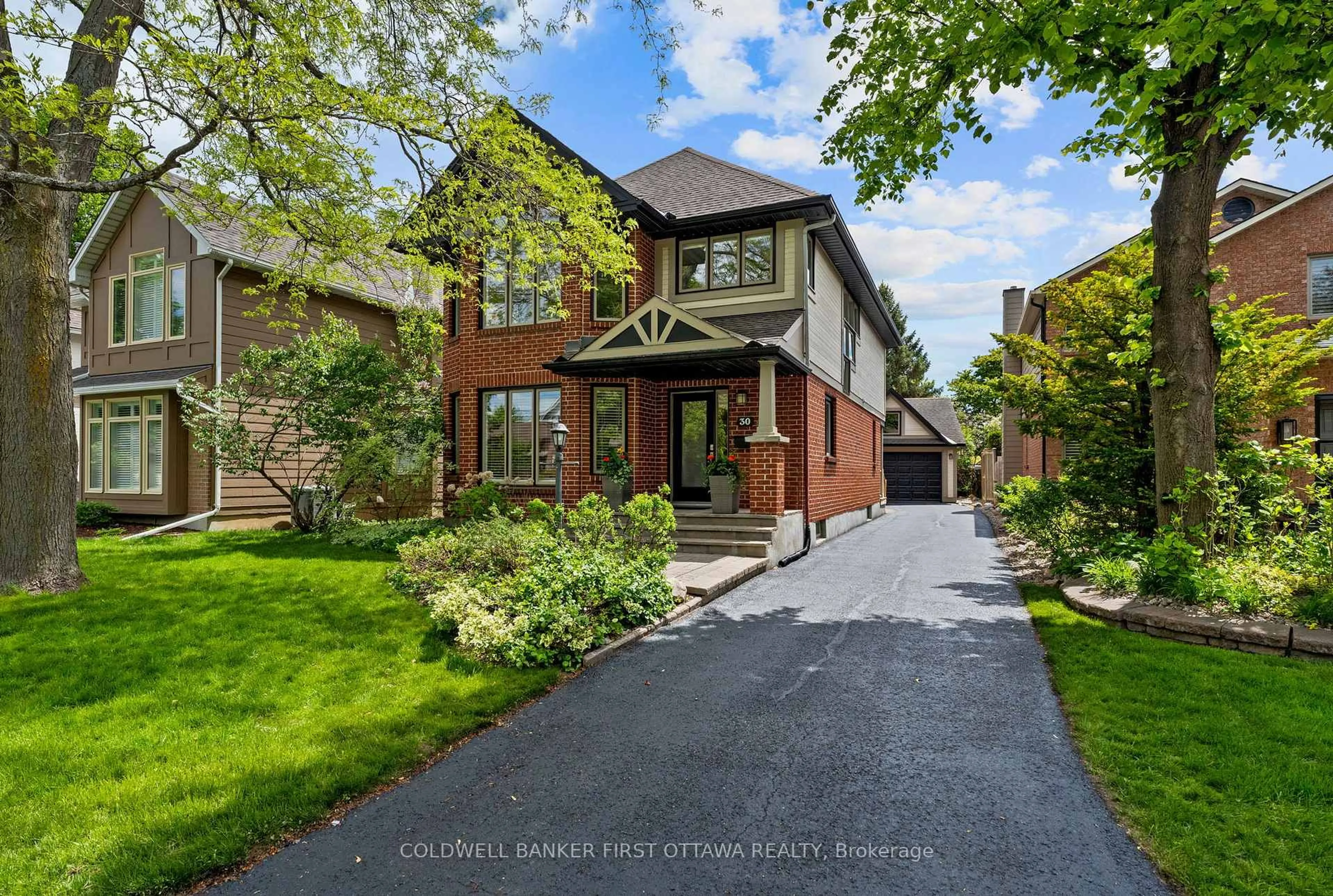Home with brick exterior material, street for 30 CASTLETHORPE Cres, Ottawa Ontario K2G 5P7