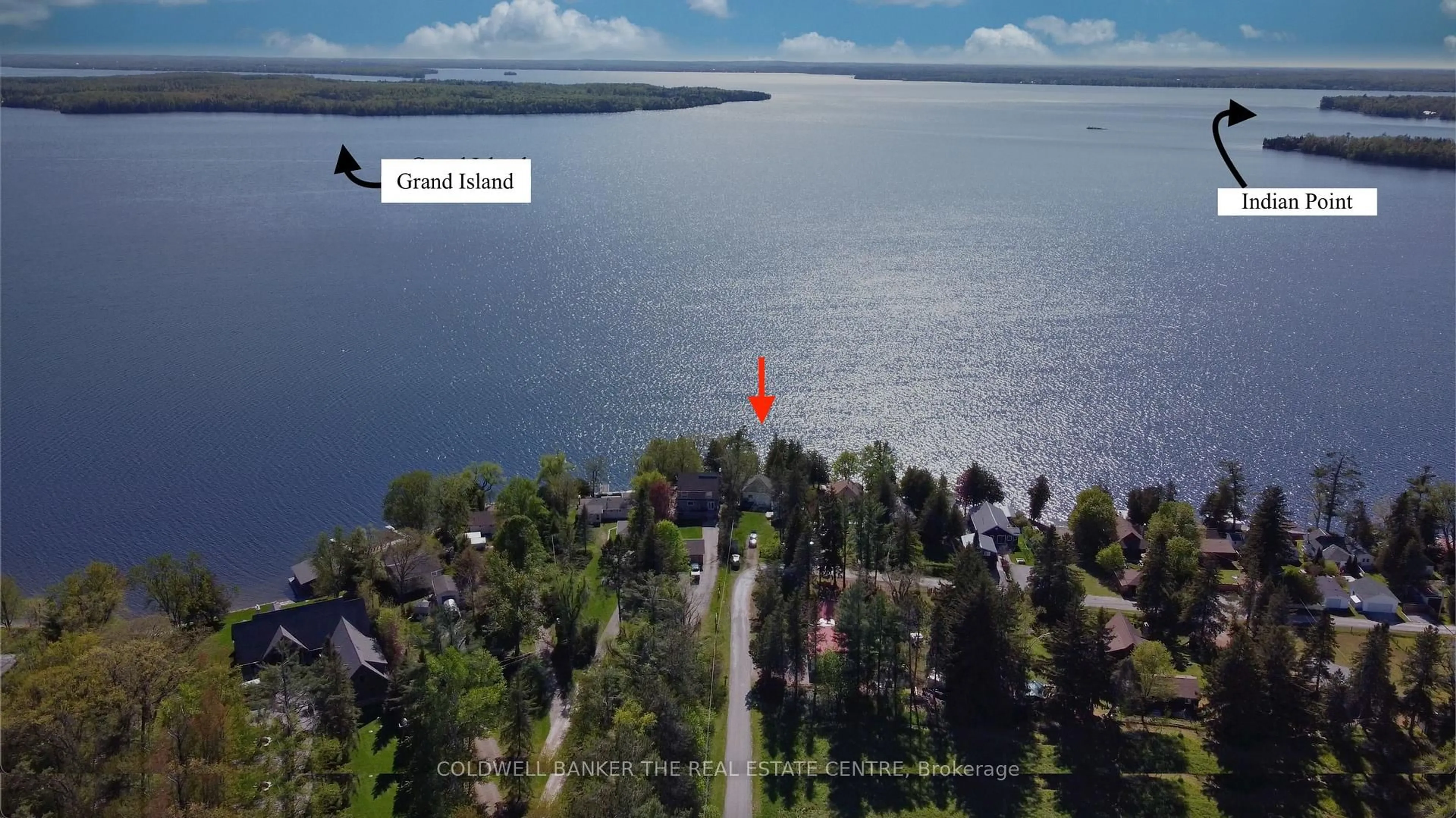 A pic from outside/outdoor area/front of a property/back of a property/a pic from drone, water/lake/river/ocean view for 57 Island View Rd, Kawartha Lakes Ontario K0M 1N0