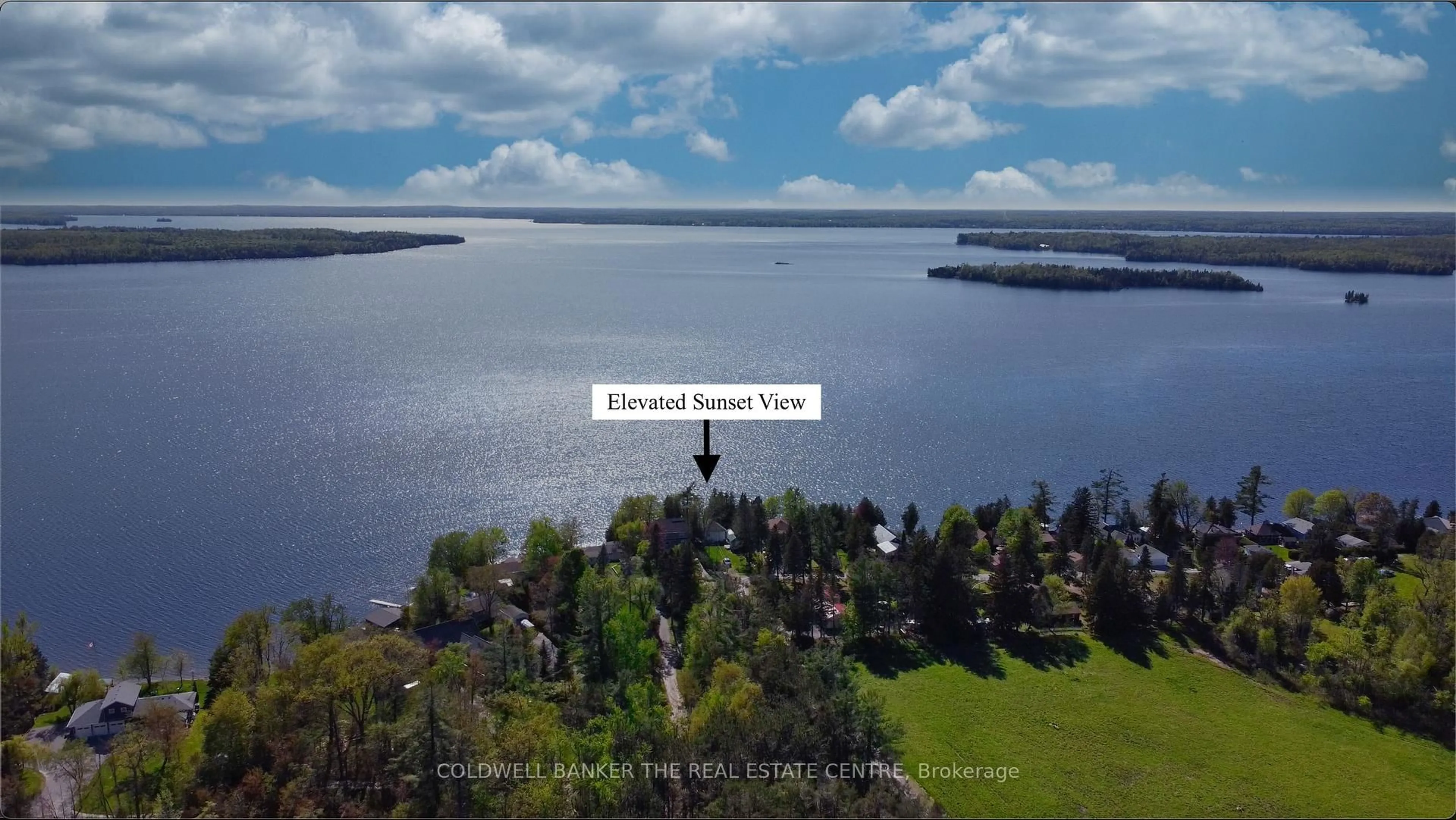 A pic from outside/outdoor area/front of a property/back of a property/a pic from drone, water/lake/river/ocean view for 57 Island View Rd, Kawartha Lakes Ontario K0M 1N0