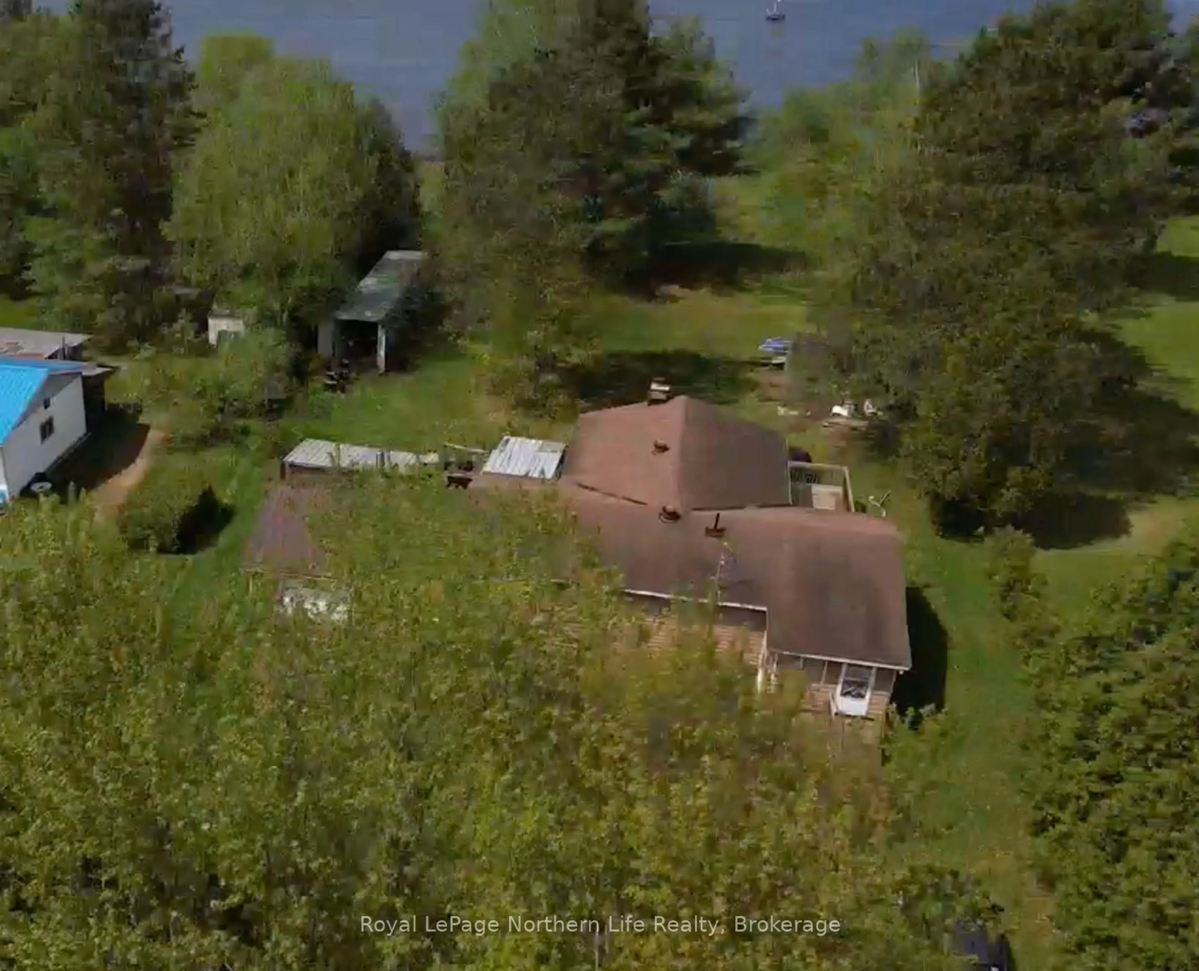 A pic from outside/outdoor area/front of a property/back of a property/a pic from drone, water/lake/river/ocean view for 83 EARLS LAKE Rd, Papineau-Cameron Ontario P0H 1V0