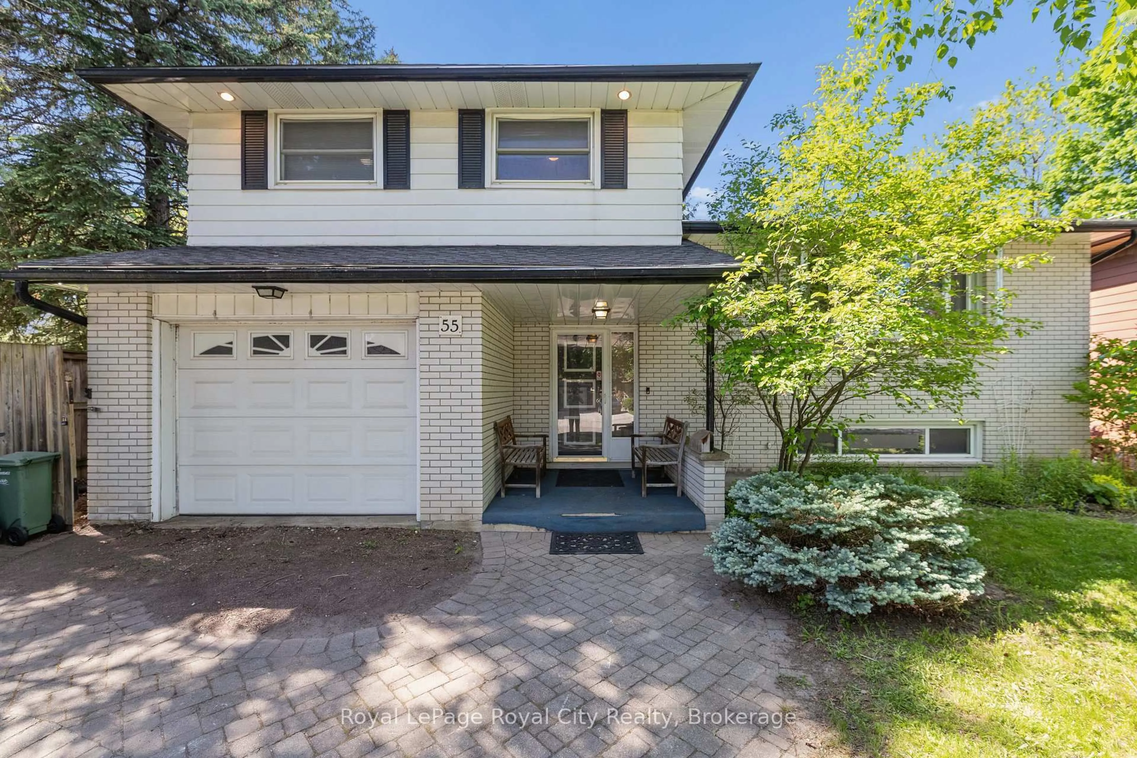 Home with brick exterior material, street for 55 Lonsdale Dr, Guelph Ontario N1H 5N1