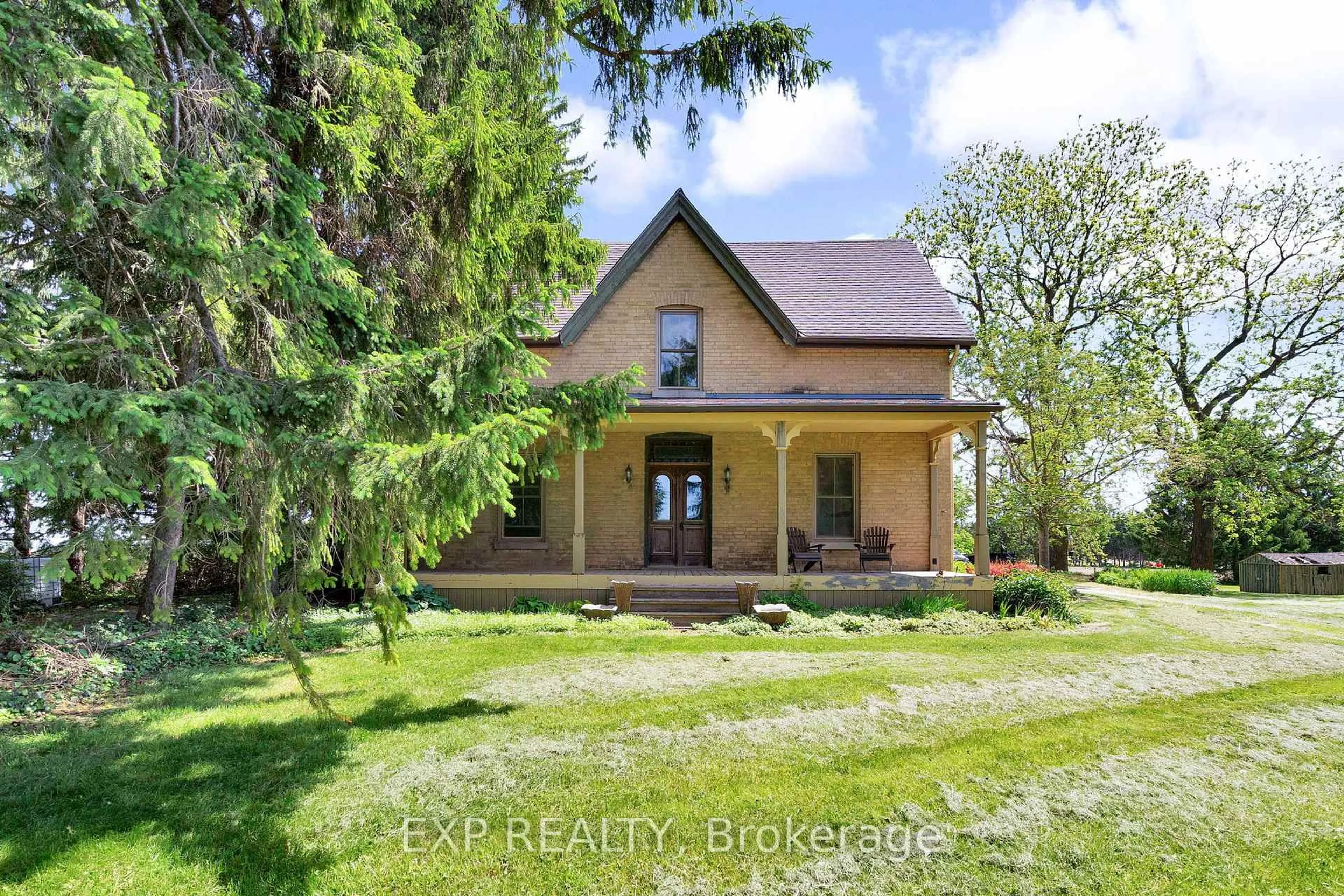 A pic from outside/outdoor area/front of a property/back of a property/a pic from drone, building for 21406 Purple Hill Rd, Thames Centre Ontario N0M 2P0