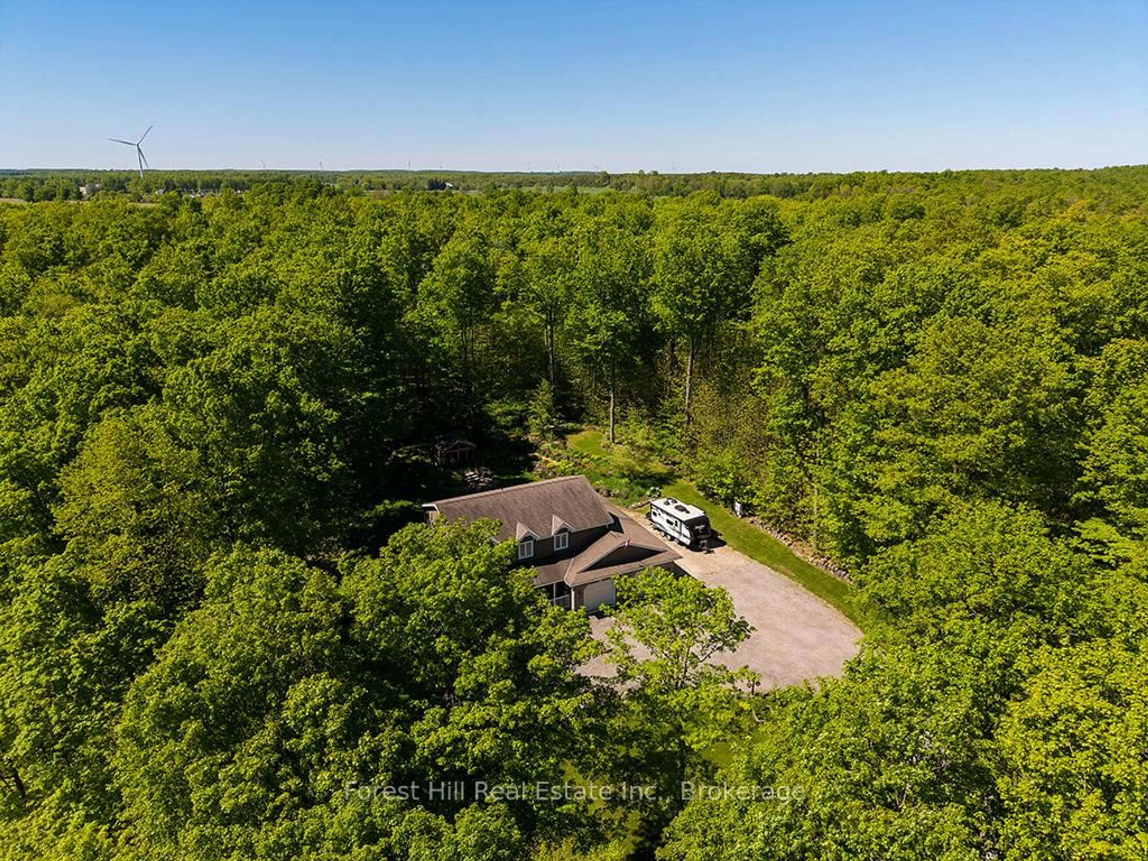 A pic from outside/outdoor area/front of a property/back of a property/a pic from drone, forest/trees view for 157 Glen Fiddish Rd, West Grey Ontario N0C 1H0