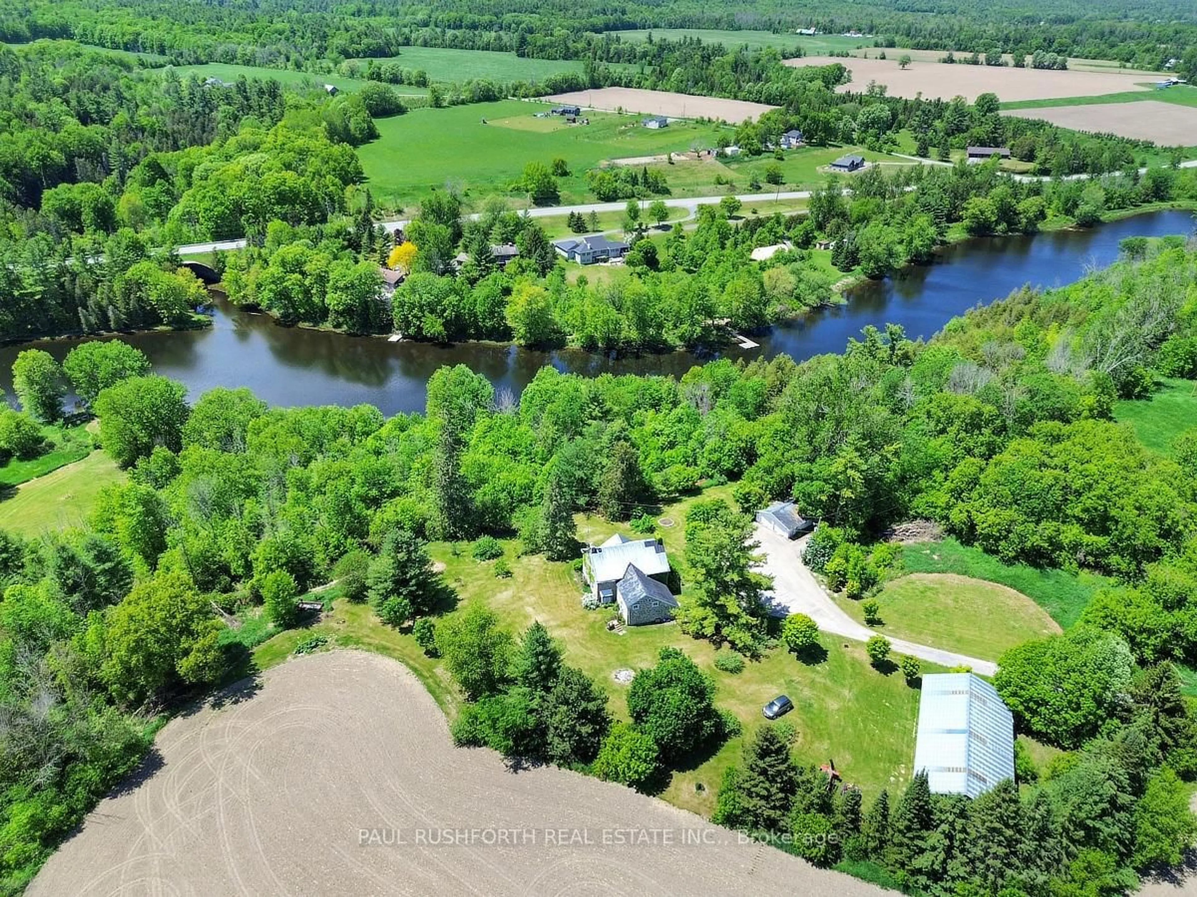 A pic from outside/outdoor area/front of a property/back of a property/a pic from drone, water/lake/river/ocean view for 1453 Blakeney Rd, Pakenham Ontario K0A 2X0