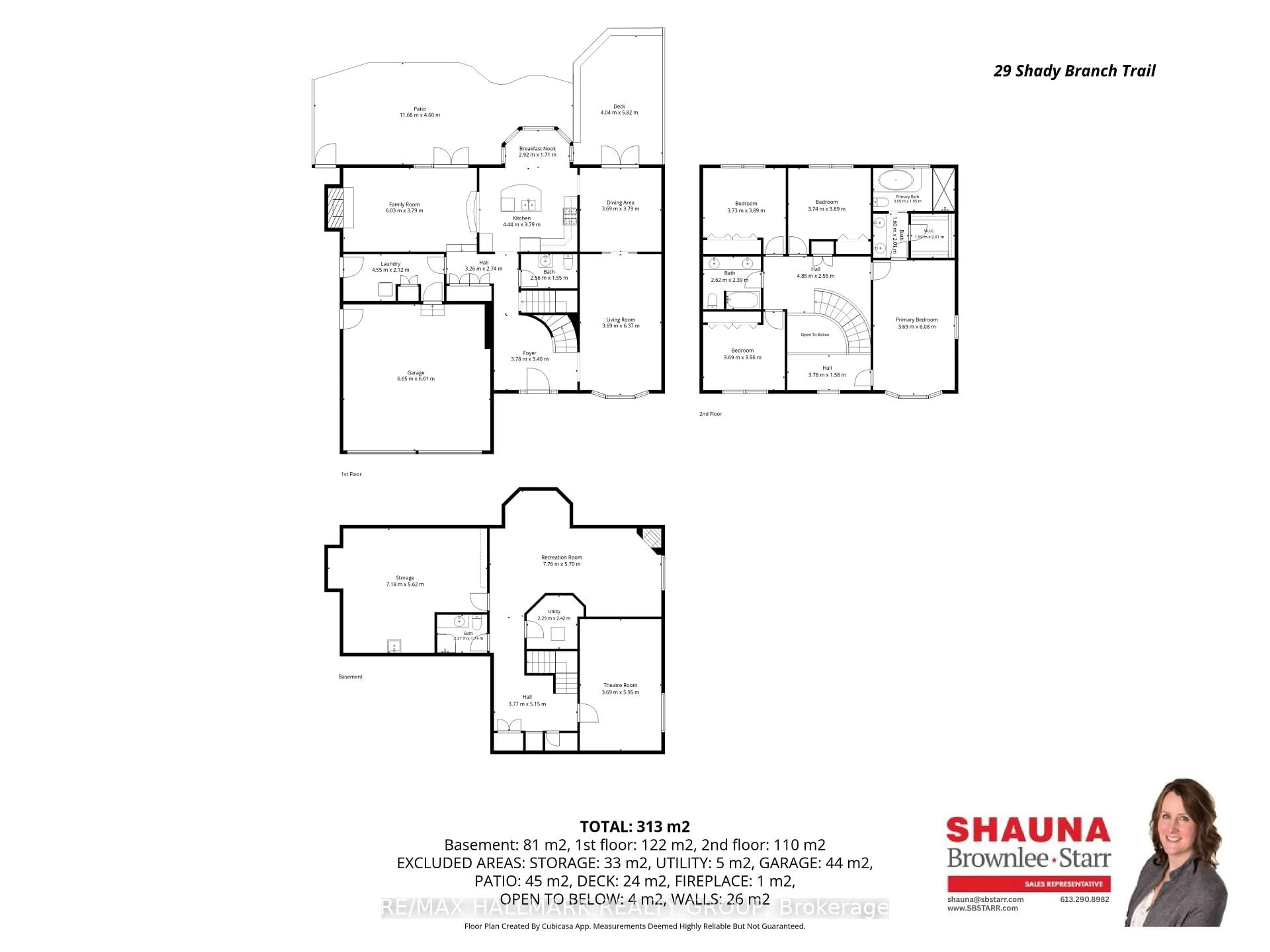 Floor plan for 29 Shady Branch Tr, Ottawa Ontario K2S 1E1