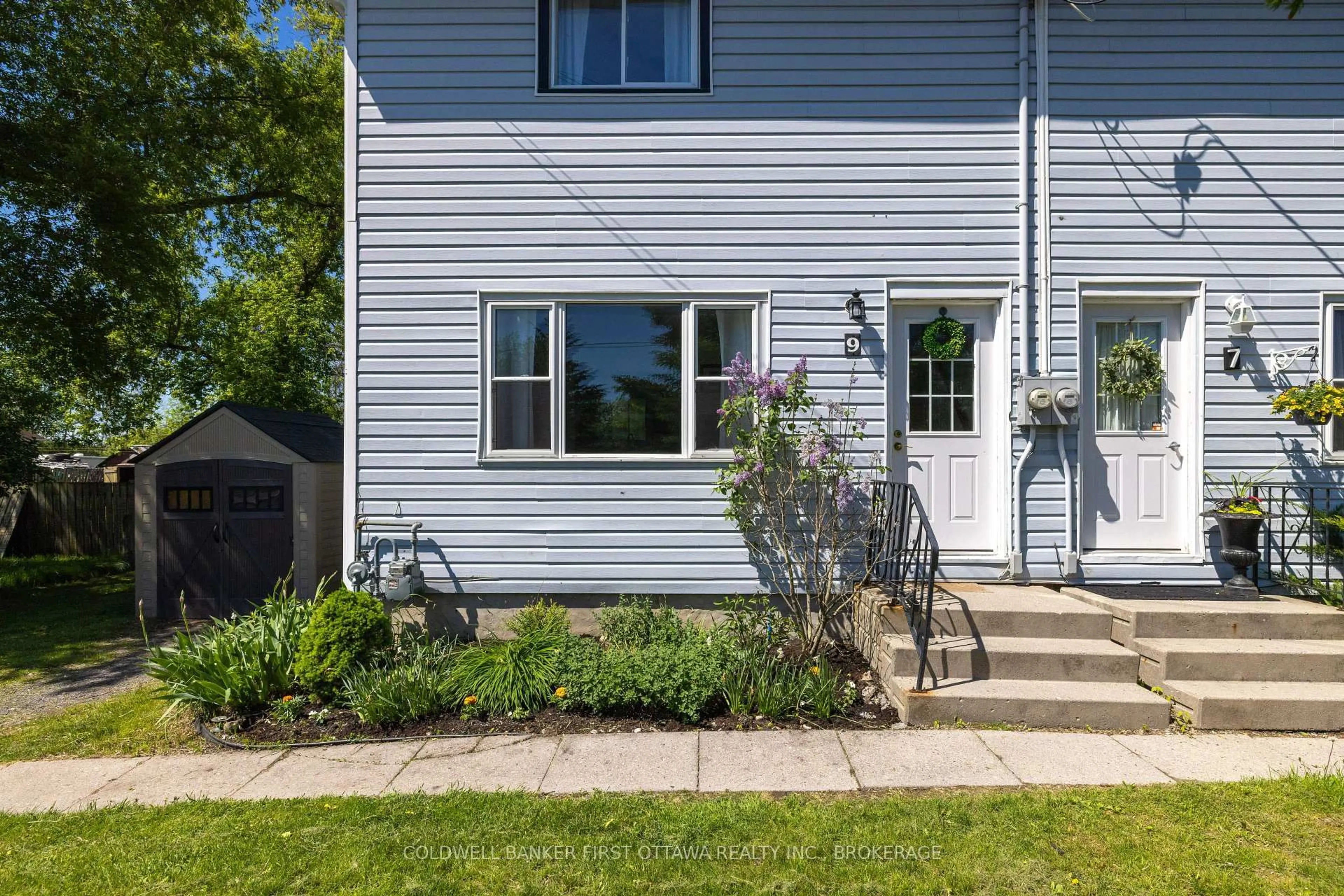 Home with vinyl exterior material, street for 9 Creighton Dr, Bissett Creek Ontario K0H 2H0