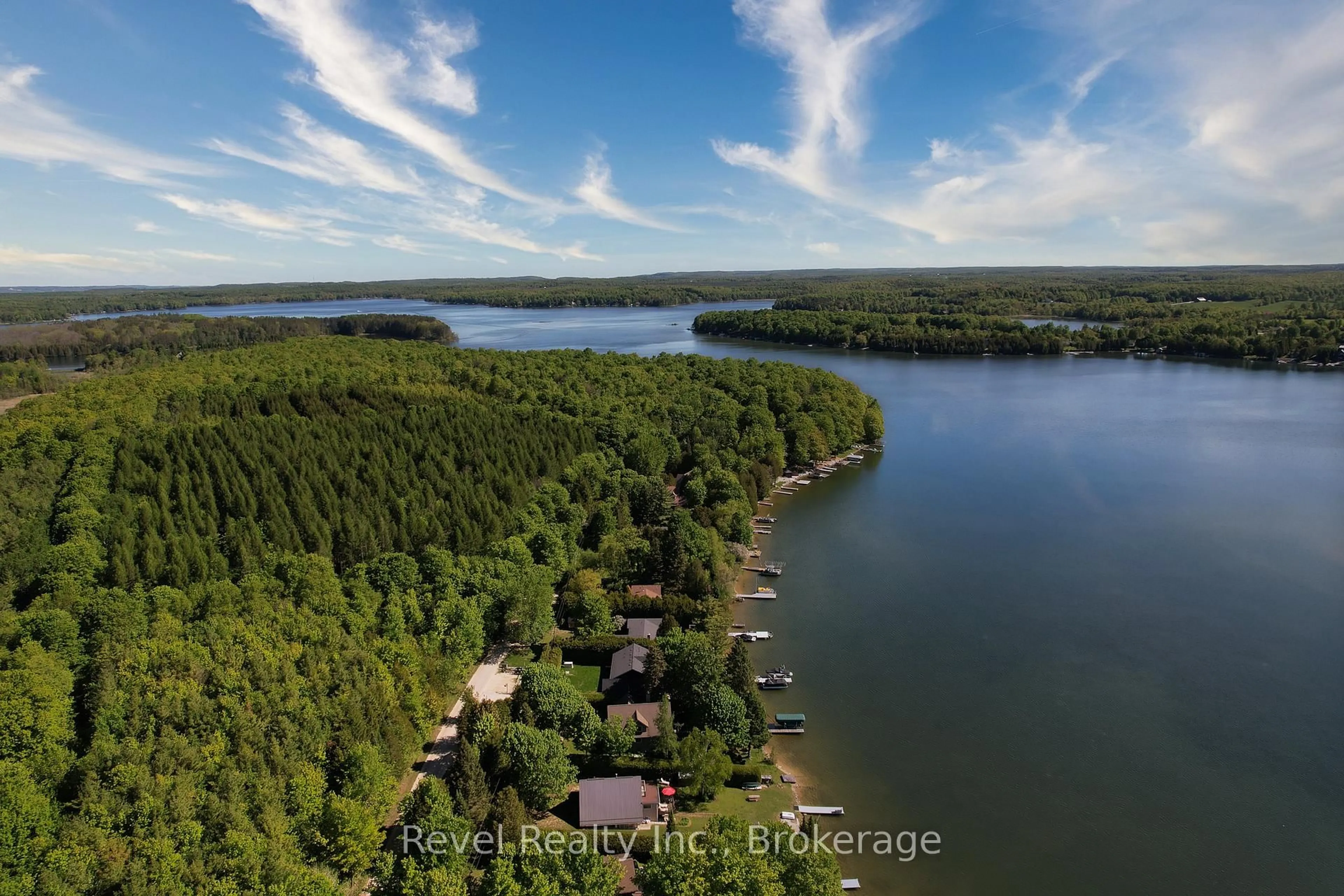 A pic from outside/outdoor area/front of a property/back of a property/a pic from drone, water/lake/river/ocean view for 123 Macdonalds Rd, Grey Highlands Ontario N0C 1E0