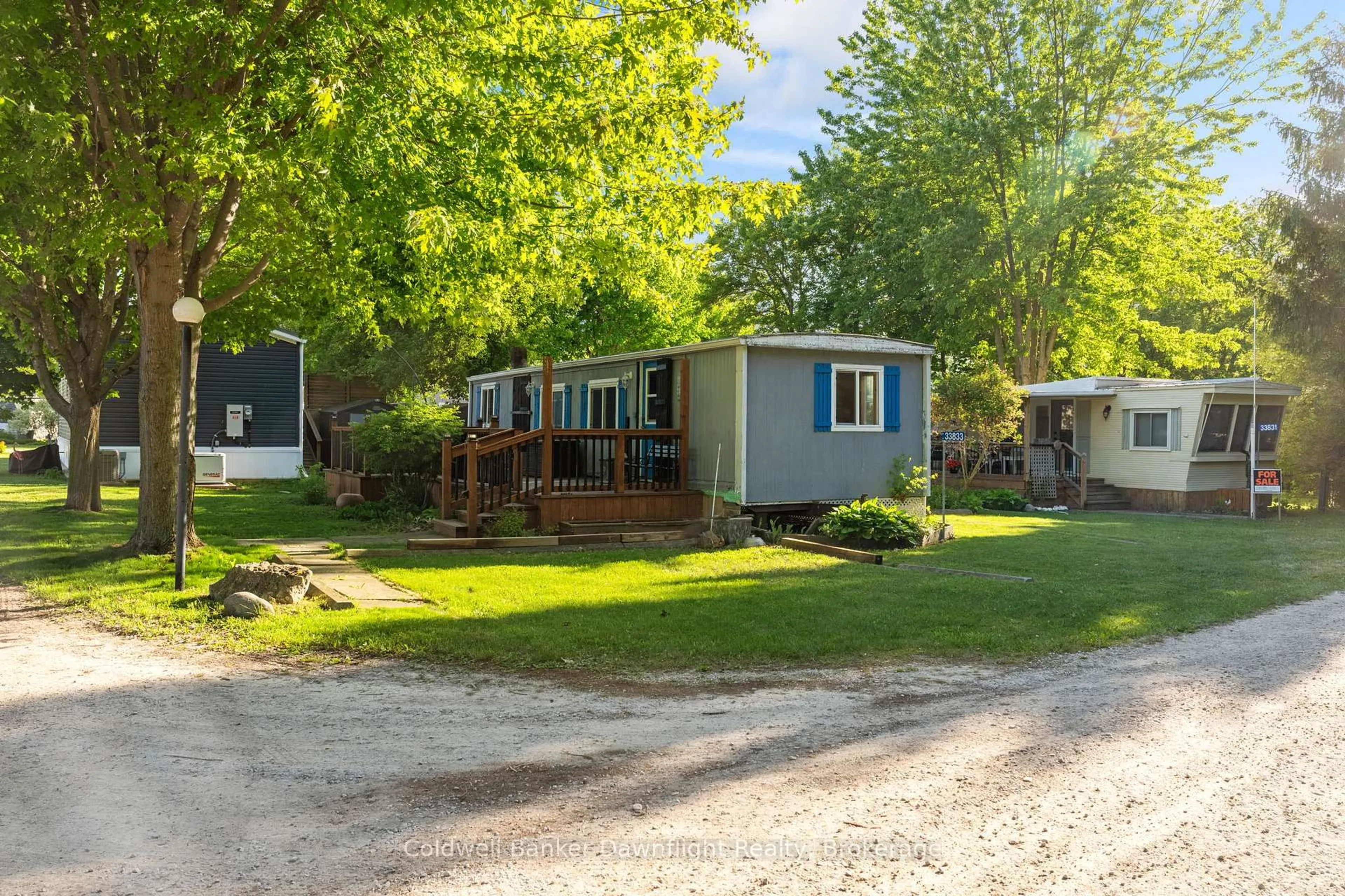 A pic from outside/outdoor area/front of a property/back of a property/a pic from drone, street for 33833 Hessenland Lane, Bluewater Ontario N0M 2T0