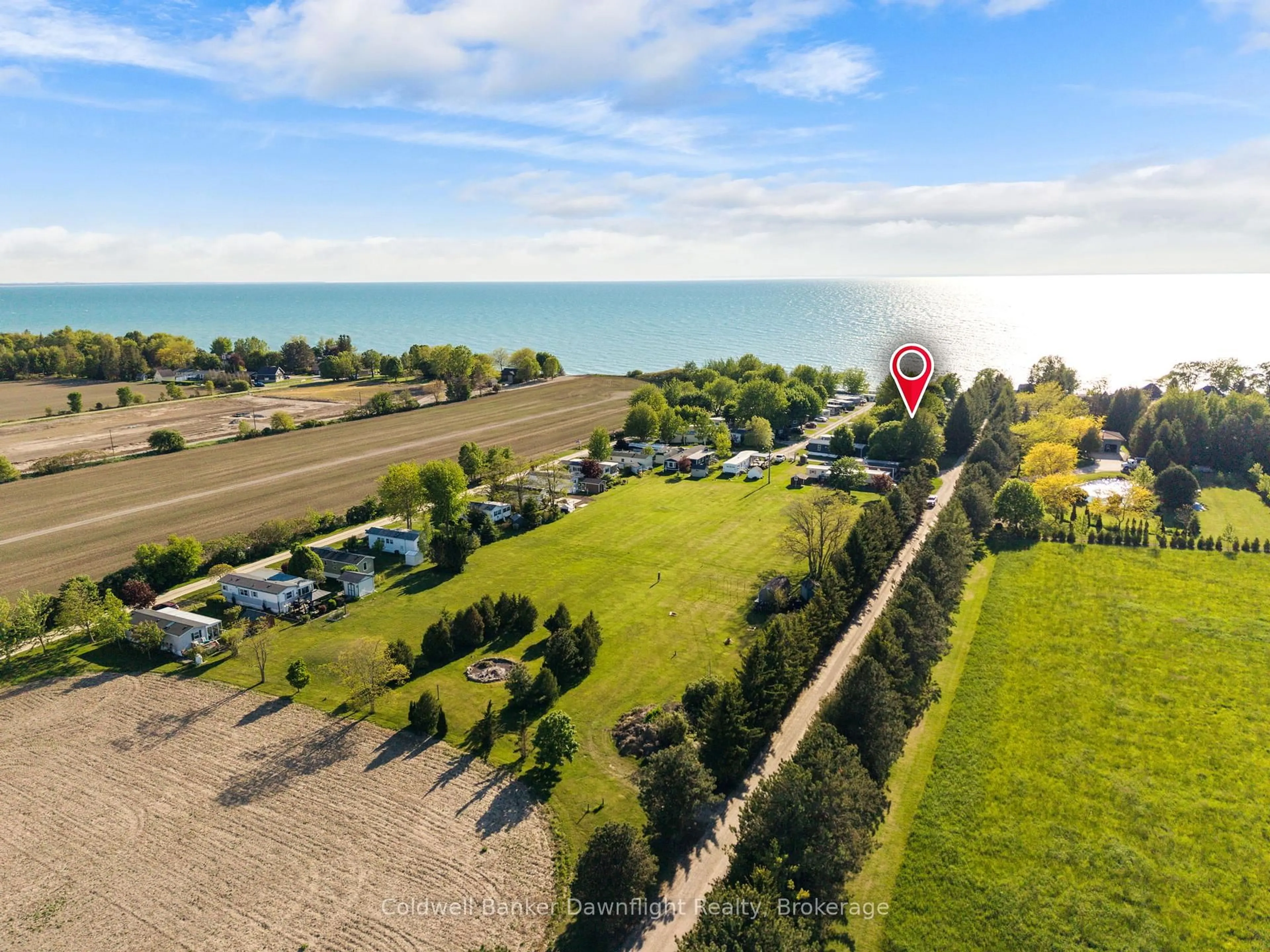 A pic from outside/outdoor area/front of a property/back of a property/a pic from drone, water/lake/river/ocean view for 33833 Hessenland Lane, Bluewater Ontario N0M 2T0