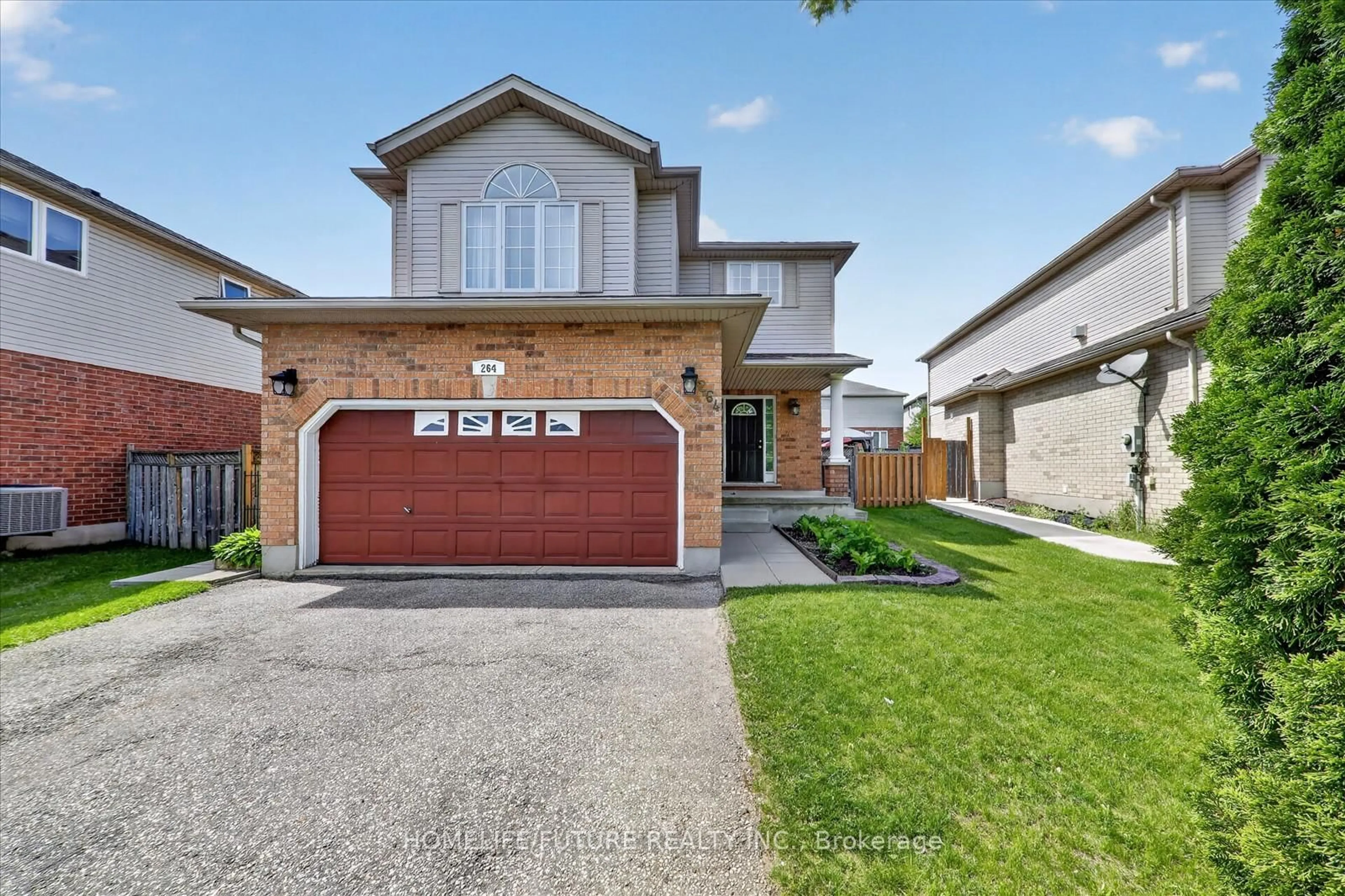 Home with brick exterior material, street for 264 Holbeach Crt, Waterloo Ontario N2J 4Y7