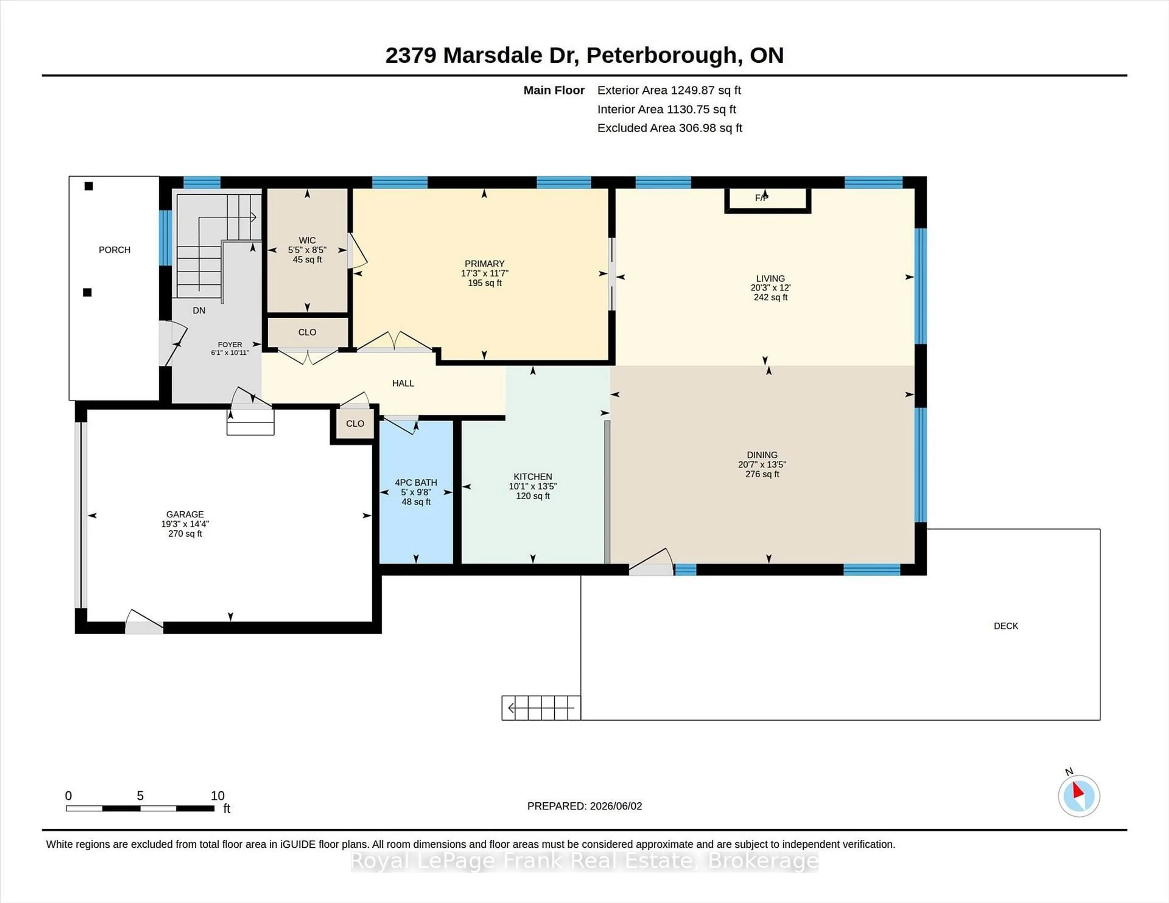 Floor plan for 2379 Marsdale Dr, Peterborough Ontario K9L 0B7