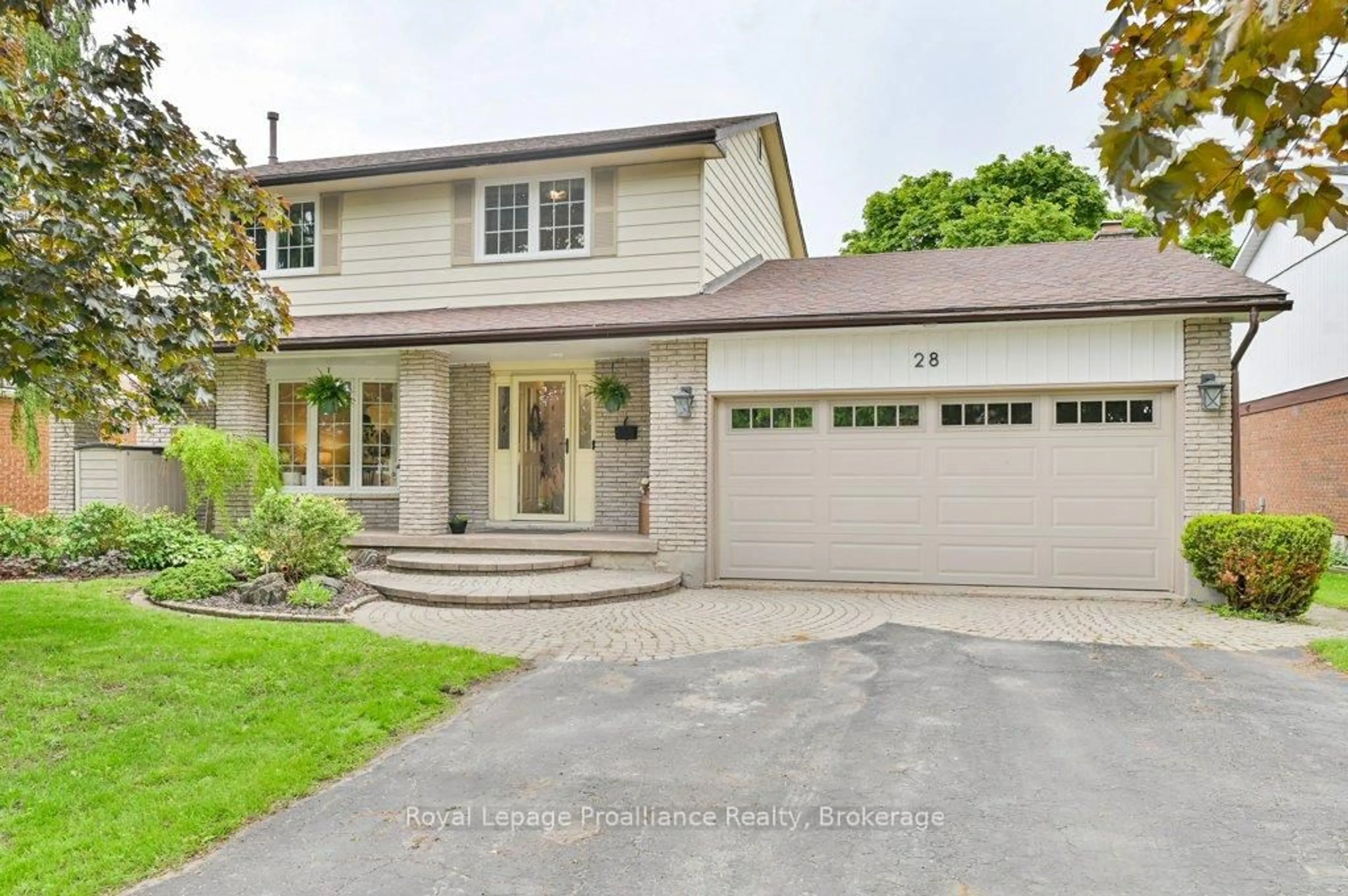 Home with brick exterior material, street for 28 Briarwood Cres, Belleville Ontario K8N 5K9