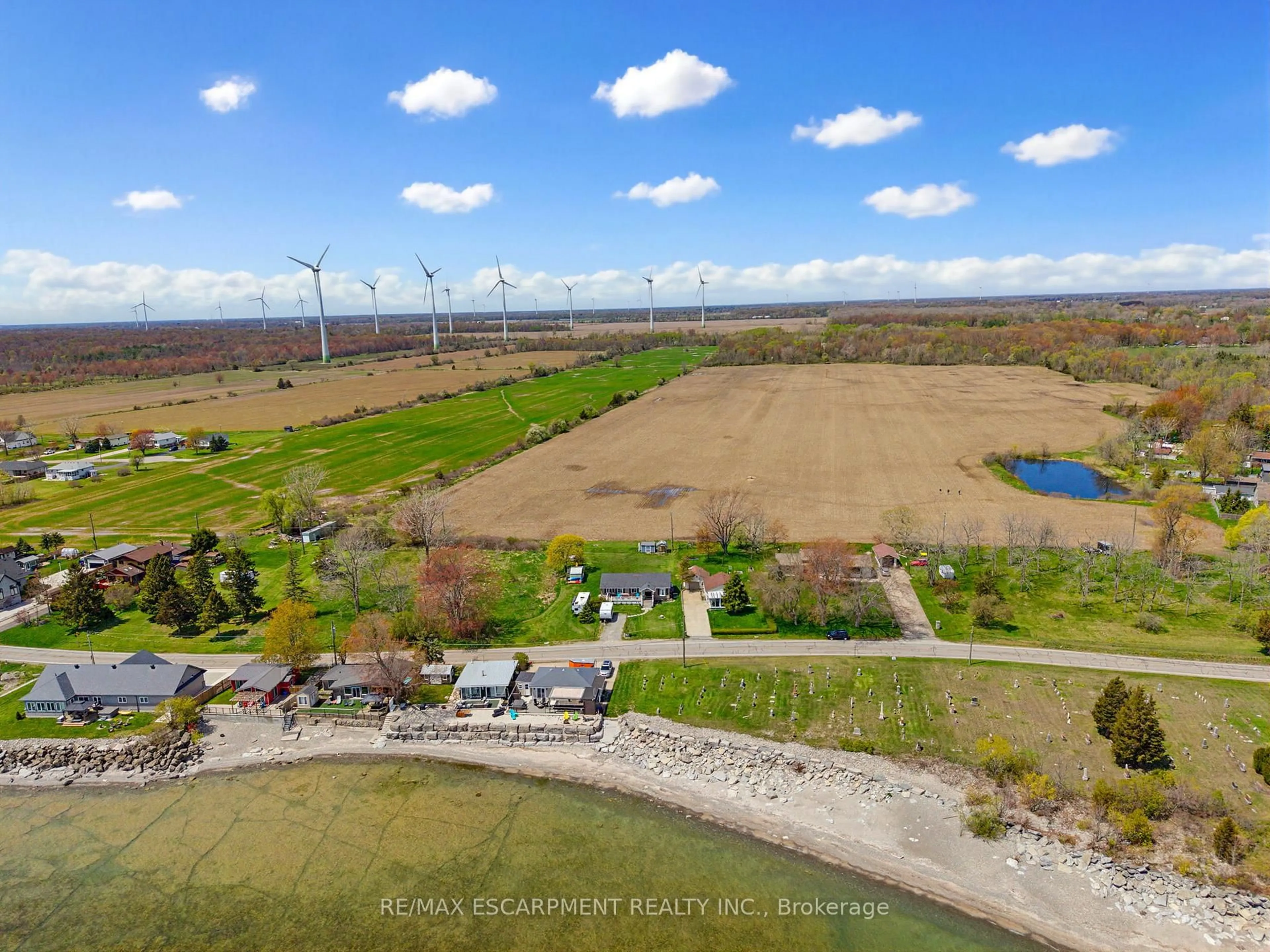 A pic from outside/outdoor area/front of a property/back of a property/a pic from drone, water/lake/river/ocean view for 2721 North Shore Rd, Haldimand Ontario N0A 1K0
