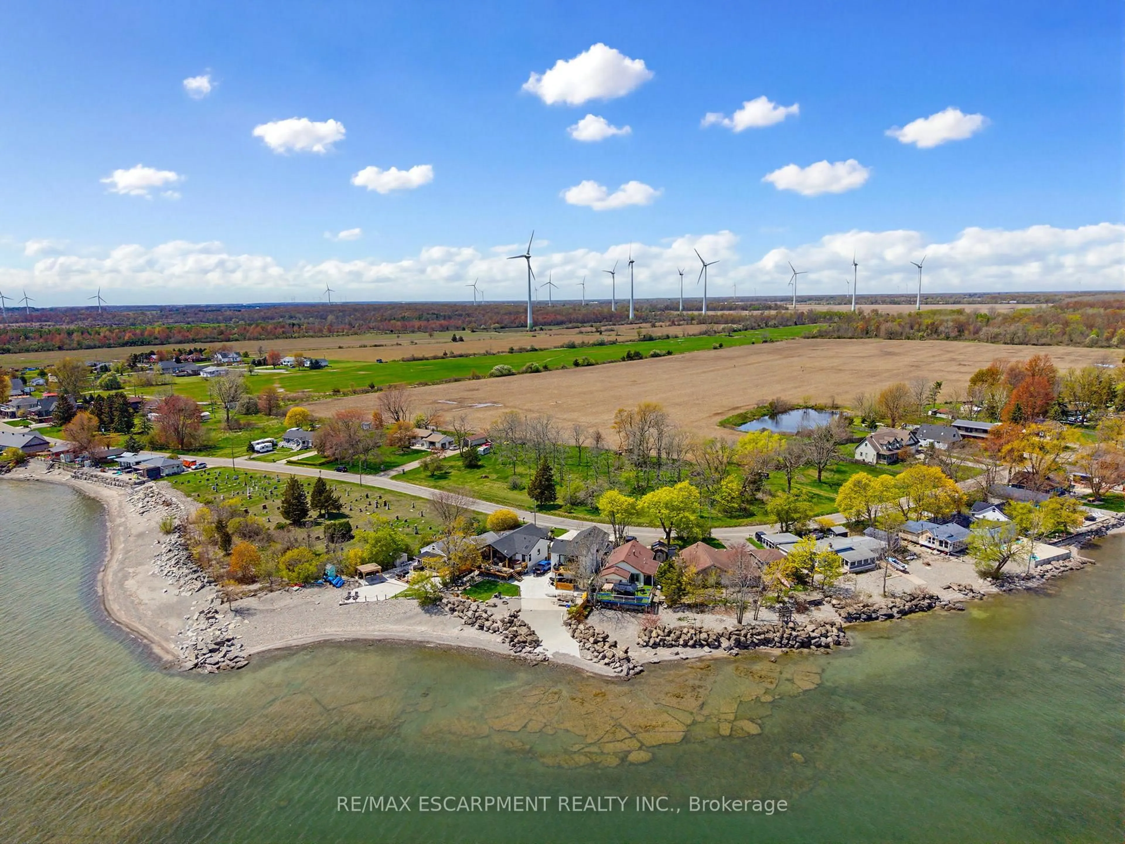 A pic from outside/outdoor area/front of a property/back of a property/a pic from drone, water/lake/river/ocean view for 2721 North Shore Rd, Haldimand Ontario N0A 1K0
