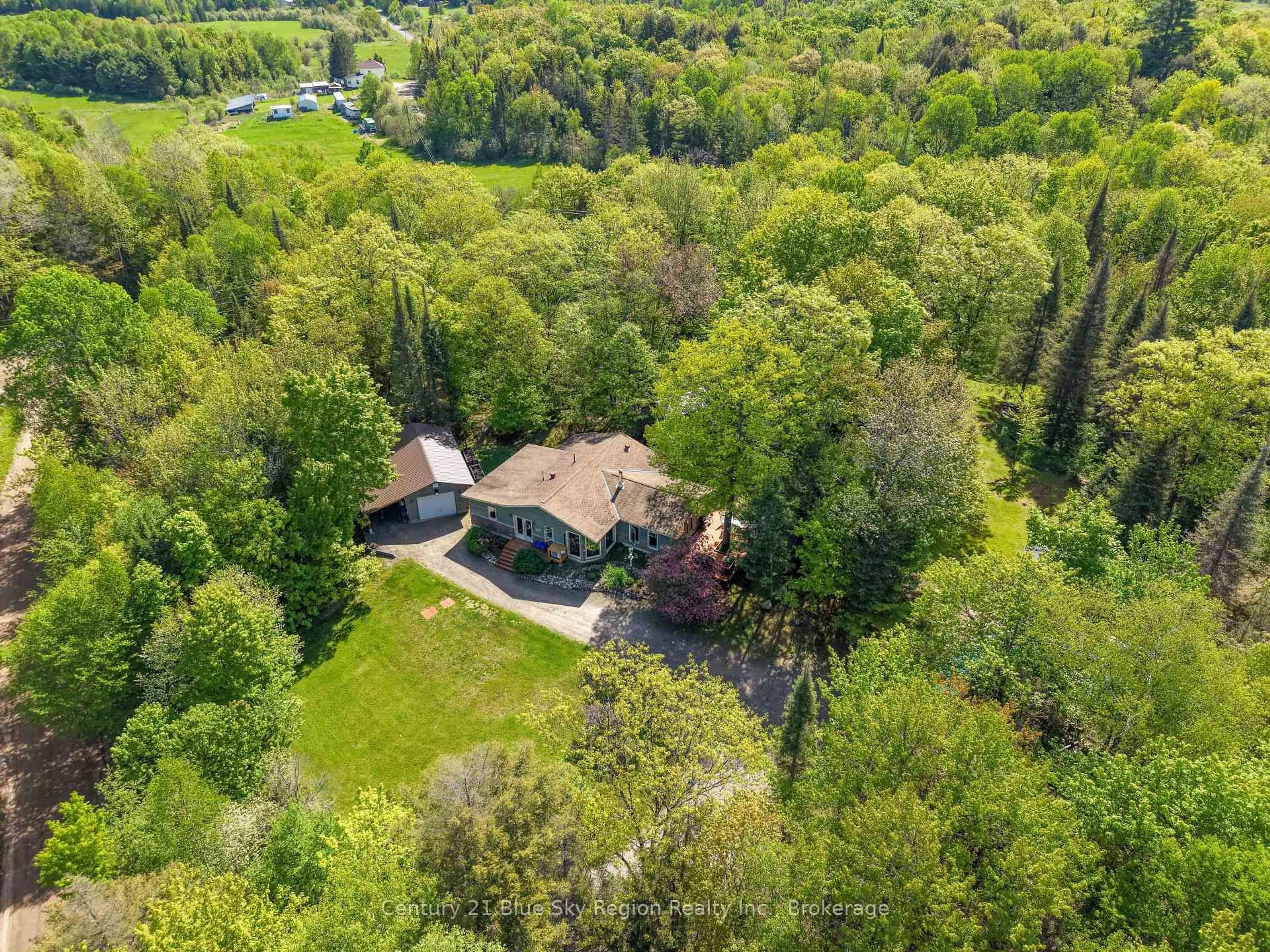 A pic from outside/outdoor area/front of a property/back of a property/a pic from drone, forest/trees view for 194 Palangio Rd, Bonfield Ontario P0H 1E0