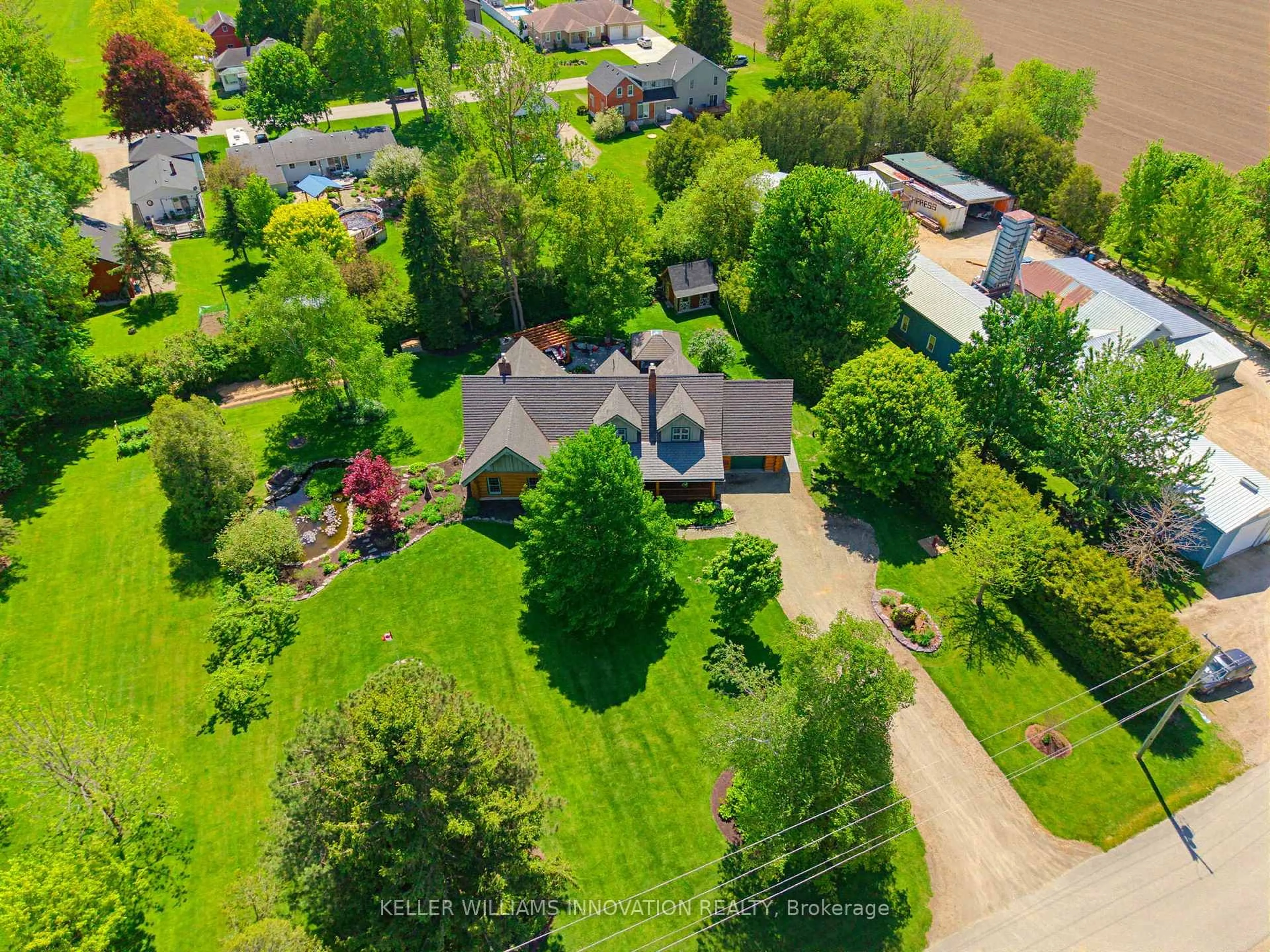 A pic from outside/outdoor area/front of a property/back of a property/a pic from drone, street for 169 James St, North Perth Ontario N0G 1B0