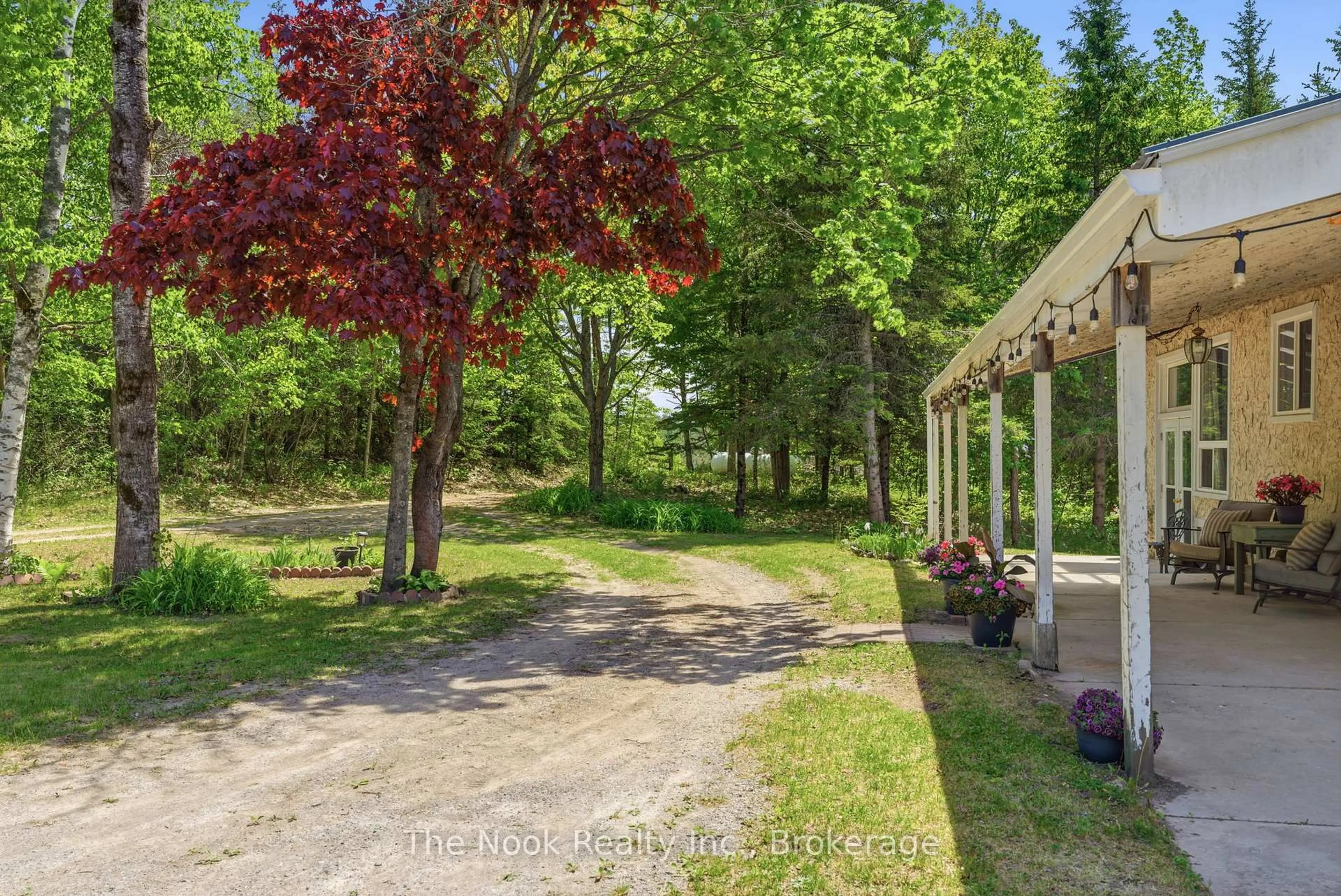 A pic from outside/outdoor area/front of a property/back of a property/a pic from drone, forest/trees view for 219 Pontypool Rd, Kawartha Lakes Ontario L0A 1K0
