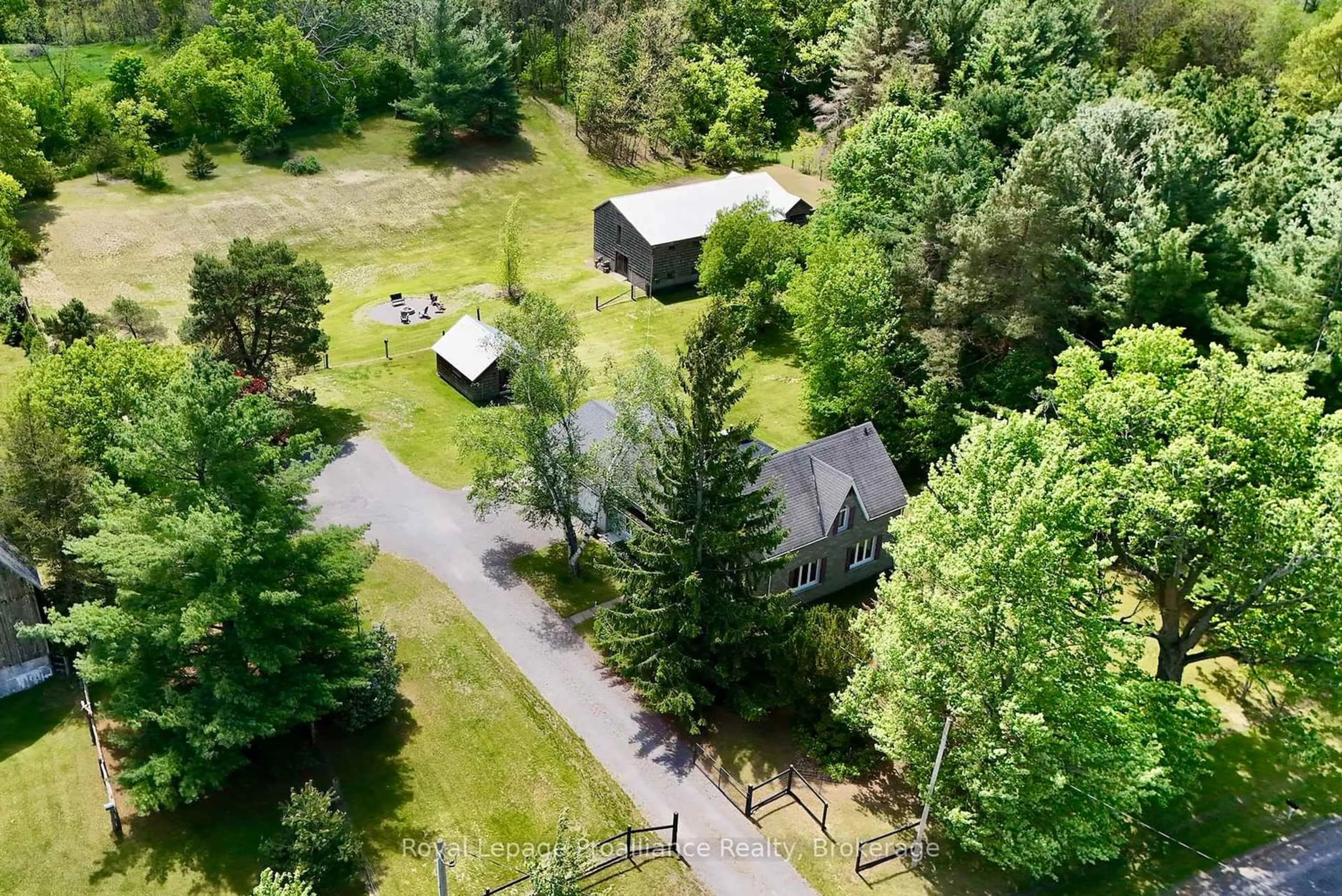 A pic from outside/outdoor area/front of a property/back of a property/a pic from drone, forest/trees view for 779 Fish & Game Club Rd, Hastings Ontario K0K 2C0