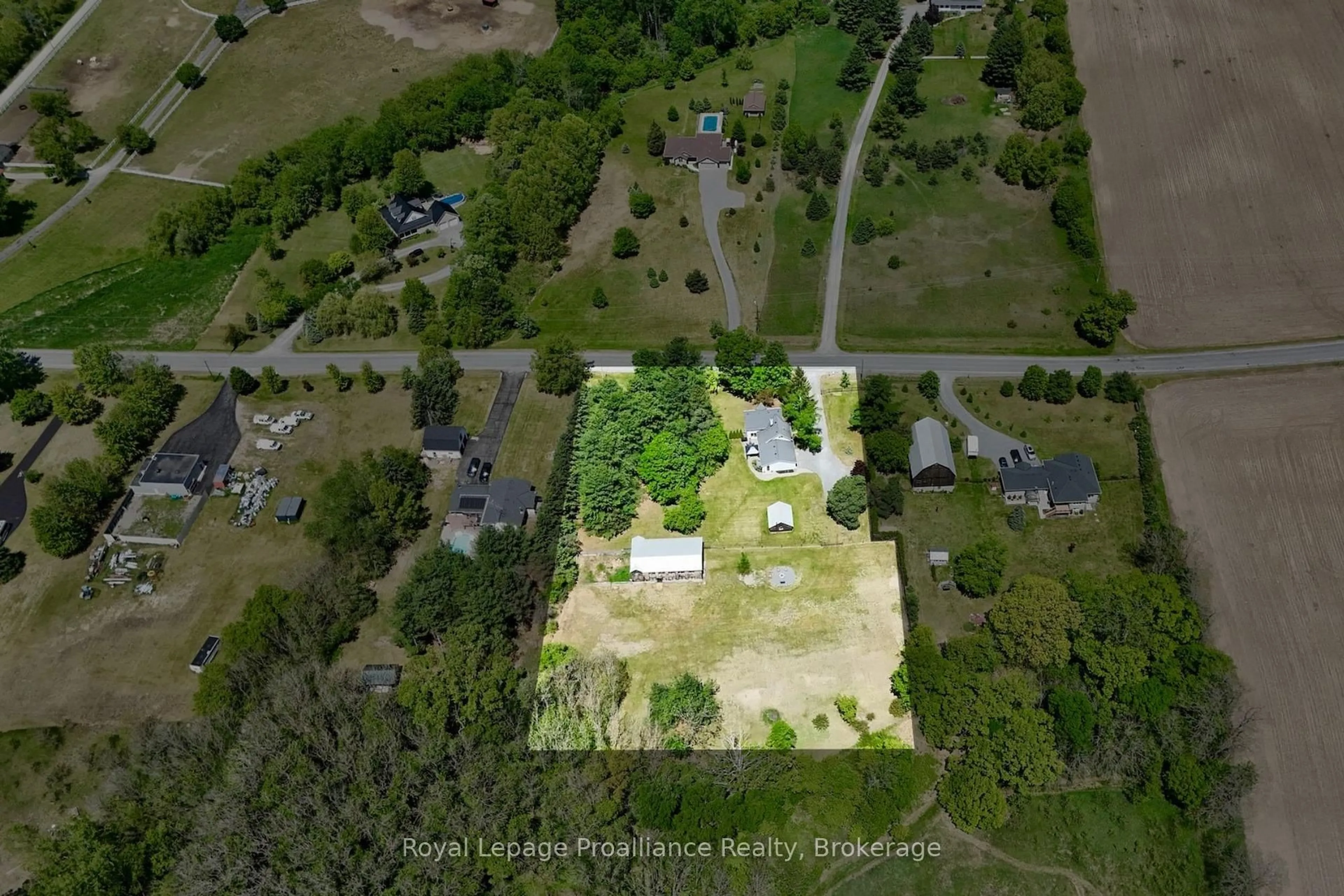 A pic from outside/outdoor area/front of a property/back of a property/a pic from drone, unknown for 779 Fish & Game Club Rd, Hastings Ontario K0K 2C0