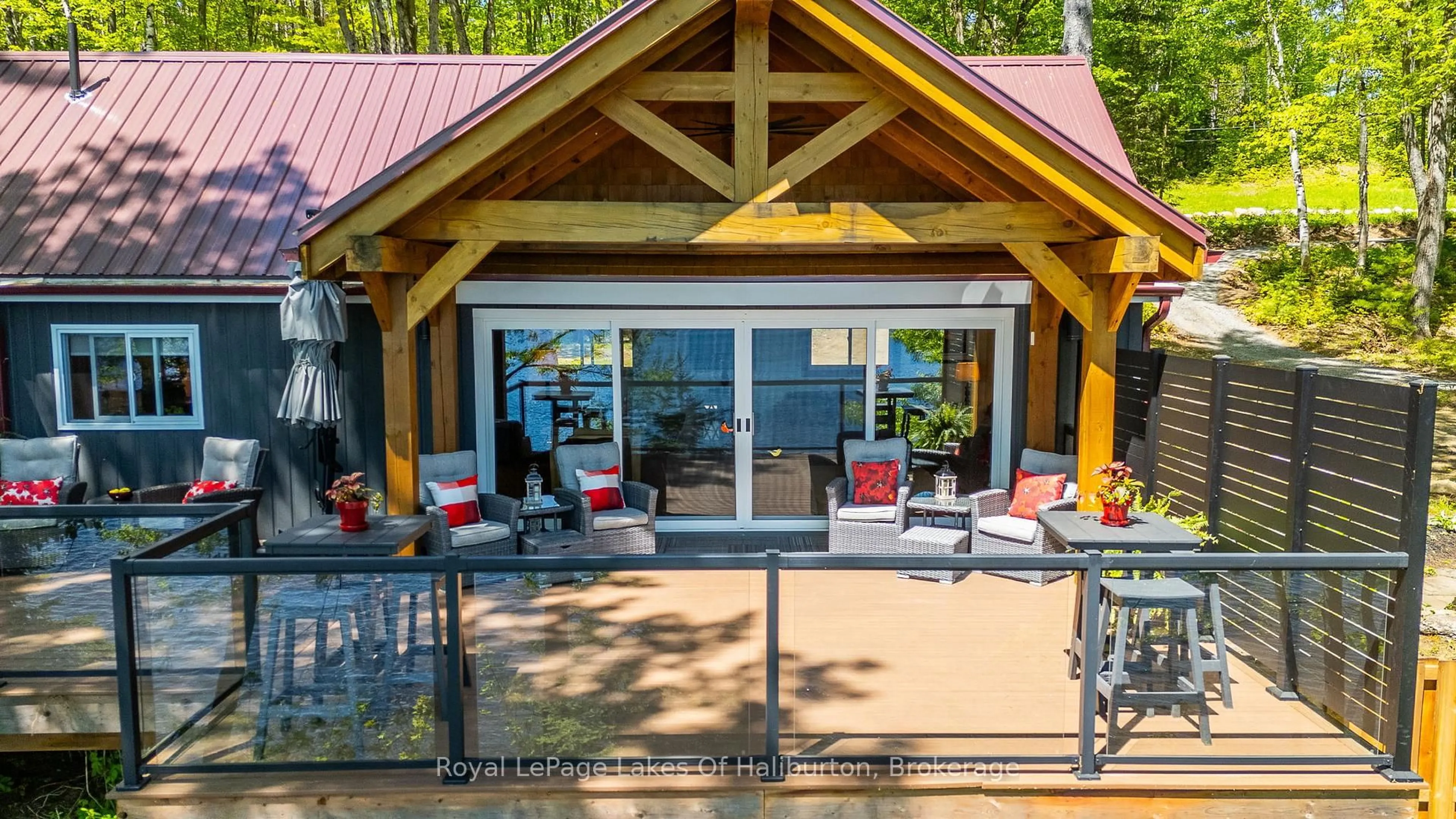 Patio, water/lake/river/ocean view for 1272 Boshkung Lake Rd, Algonquin Highlands Ontario K0M 1S0