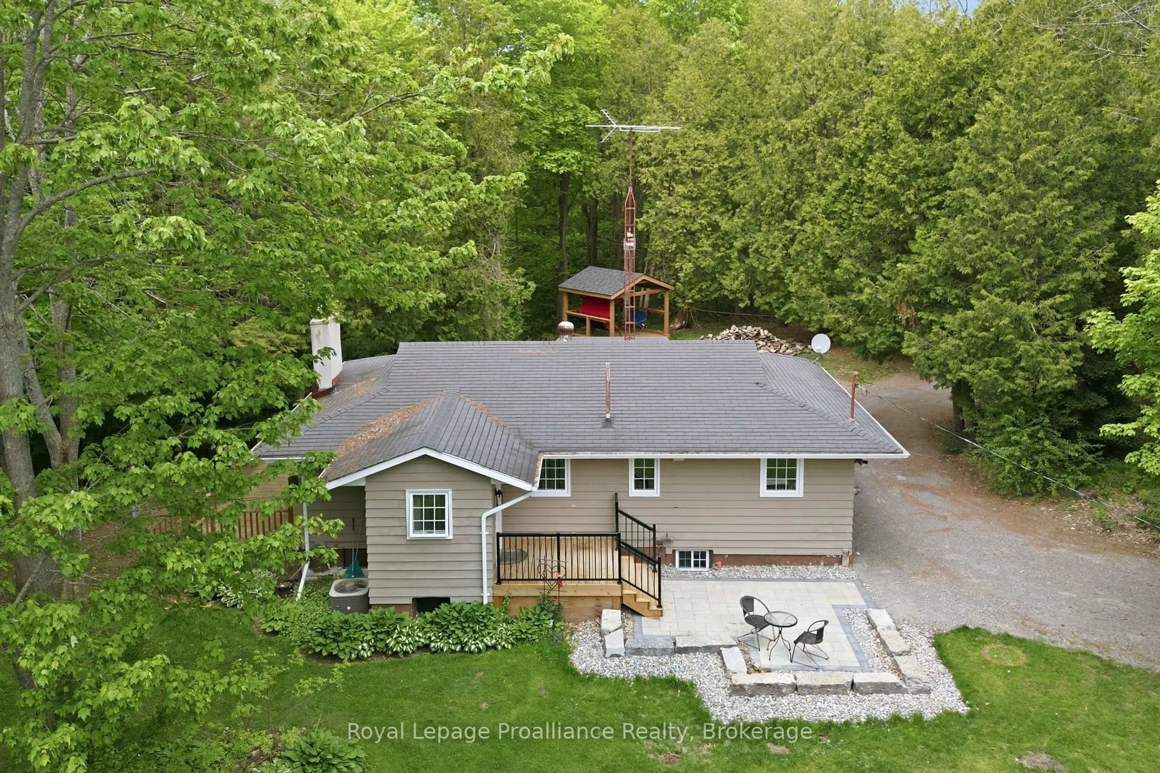 A pic from outside/outdoor area/front of a property/back of a property/a pic from drone, water/lake/river/ocean view for 255 Bull Rd, Alnwick/Haldimand Ontario K0K 1C0