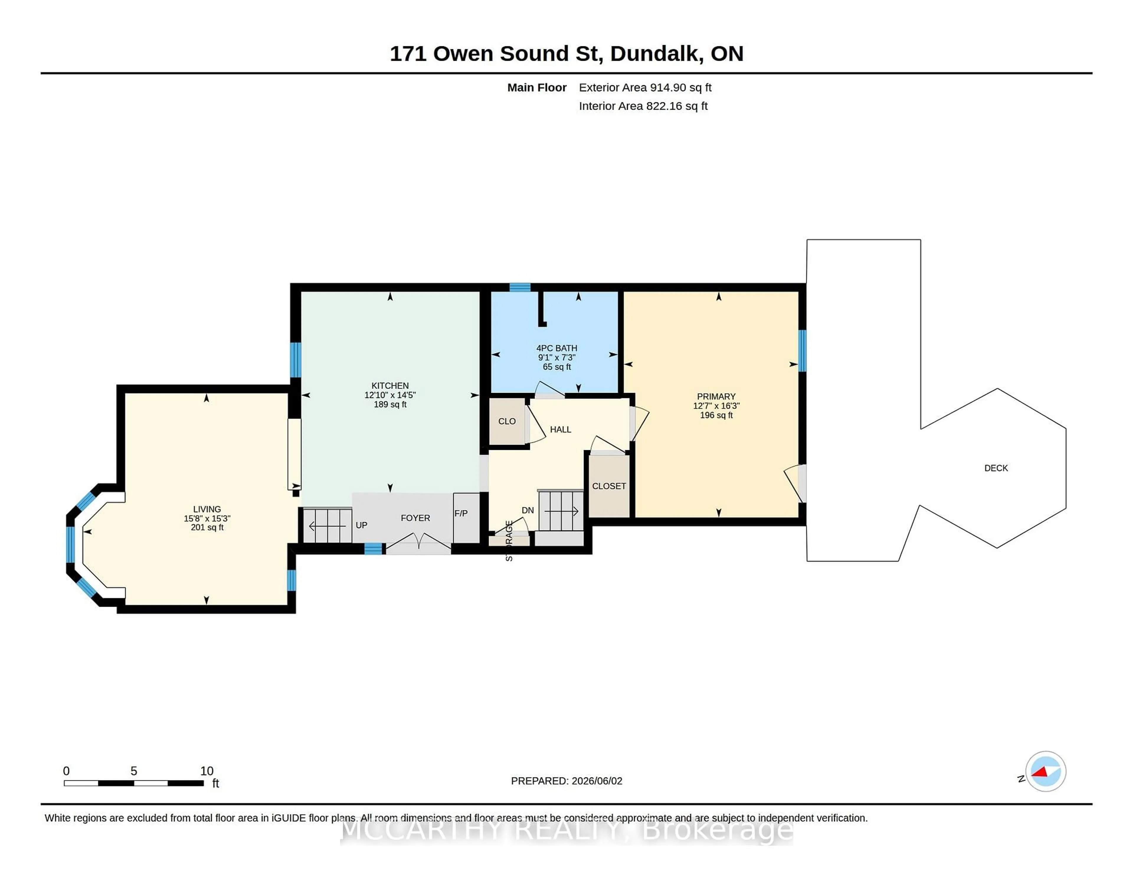 Floor plan for 171 Owen Sound St, Southgate Ontario N0C 1B0