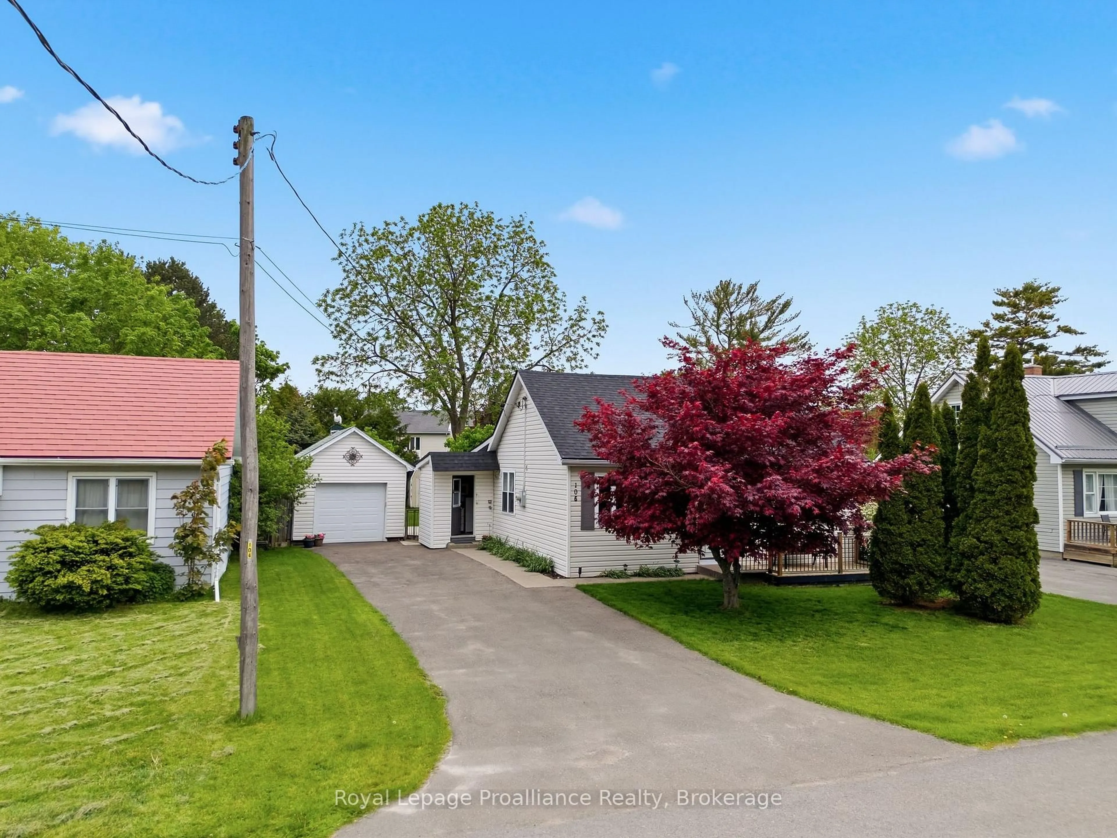 A pic from outside/outdoor area/front of a property/back of a property/a pic from drone, street for 106 Karl St, Belleville Ontario K8N 1J9