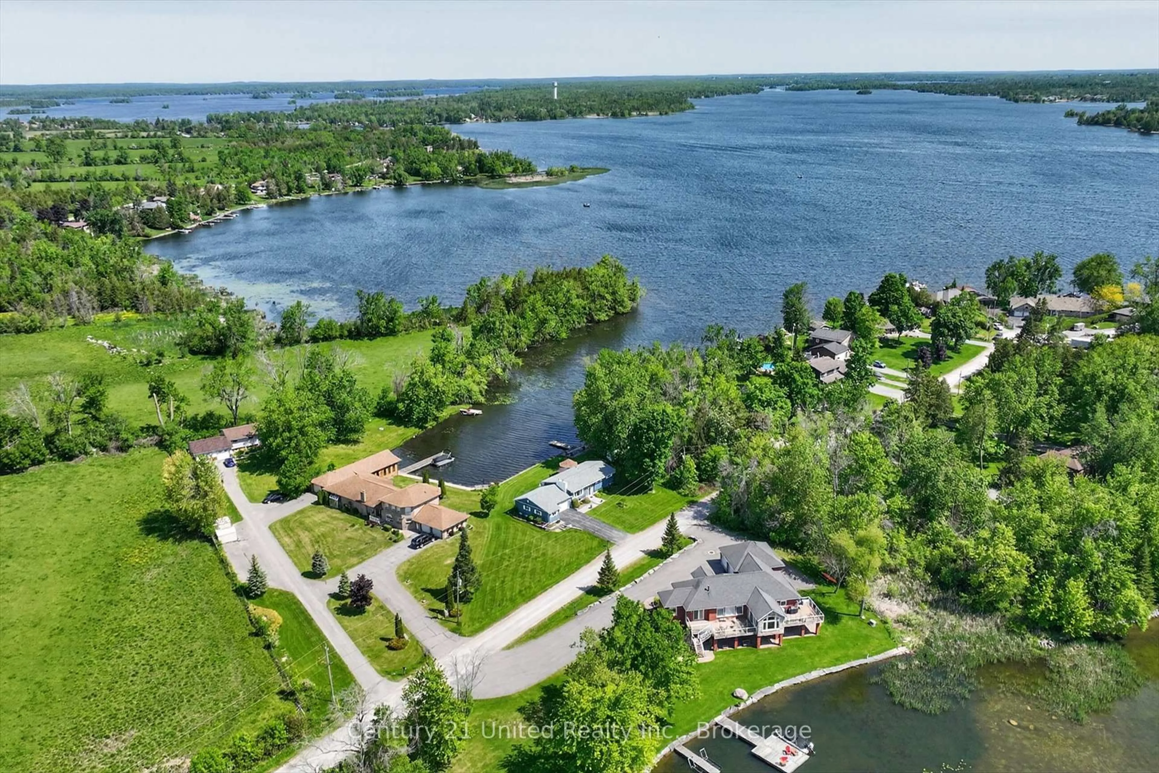 A pic from outside/outdoor area/front of a property/back of a property/a pic from drone, water/lake/river/ocean view for 1190 Nuforest Dr, Selwyn Ontario K0L 1T0
