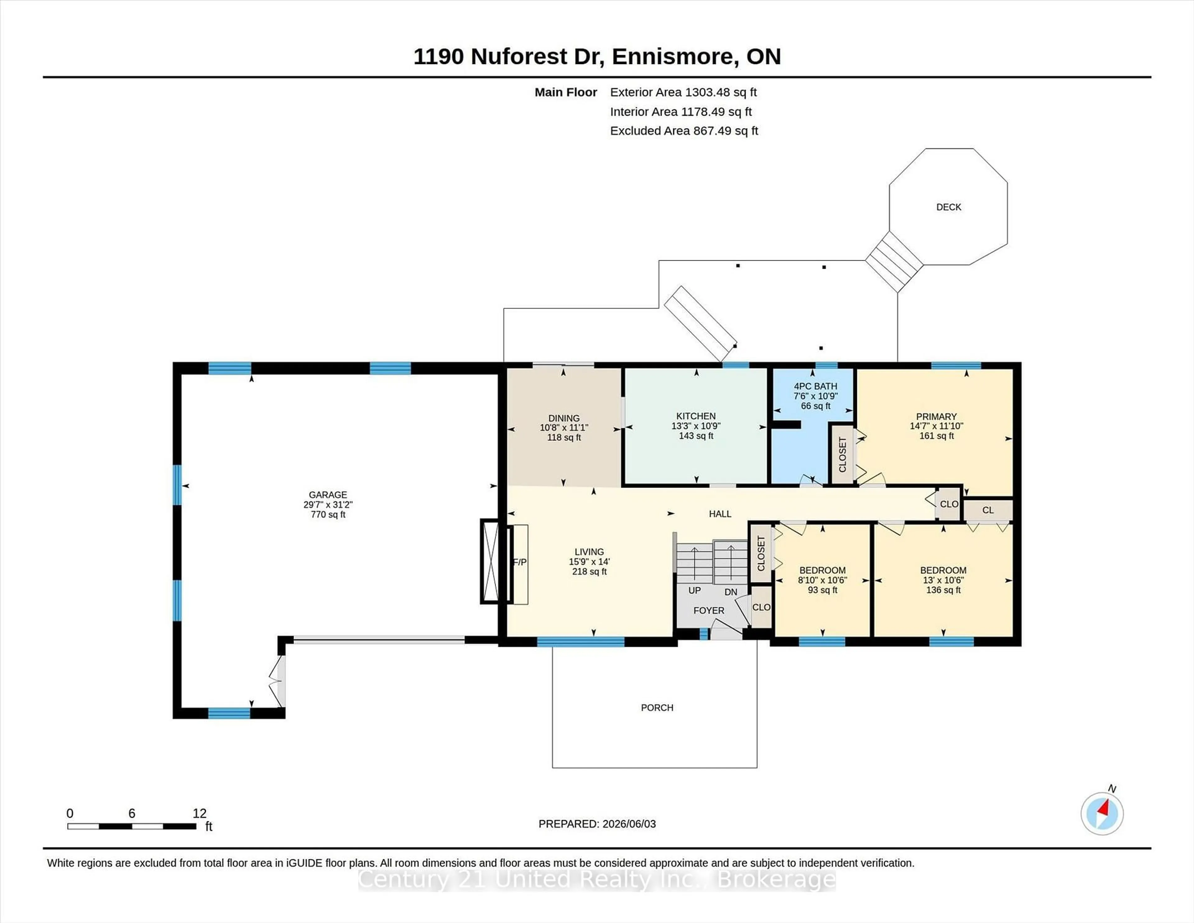 Floor plan for 1190 Nuforest Dr, Selwyn Ontario K0L 1T0