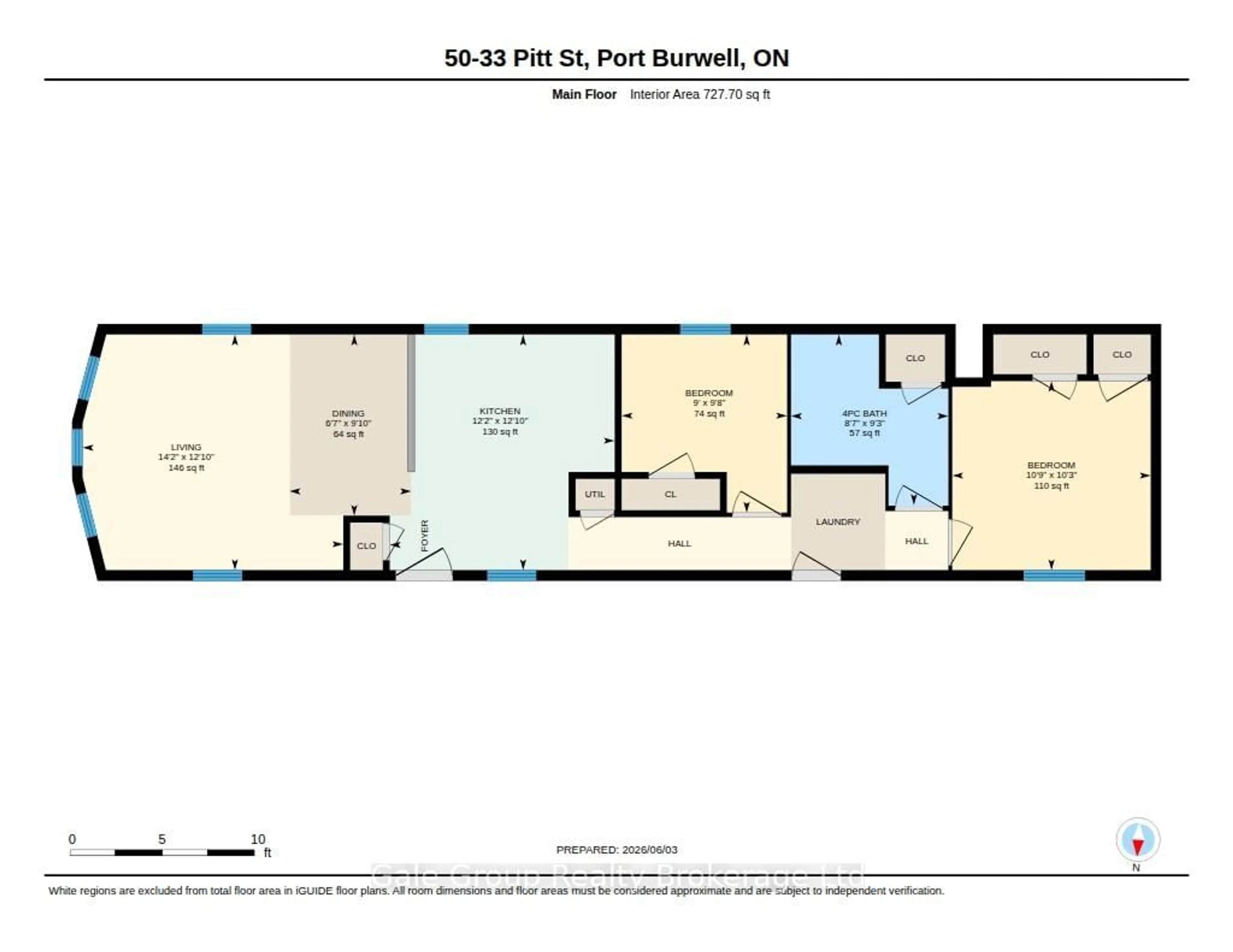 Floor plan for 33 Pitt St #50, Bayham Ontario N0J 1T0