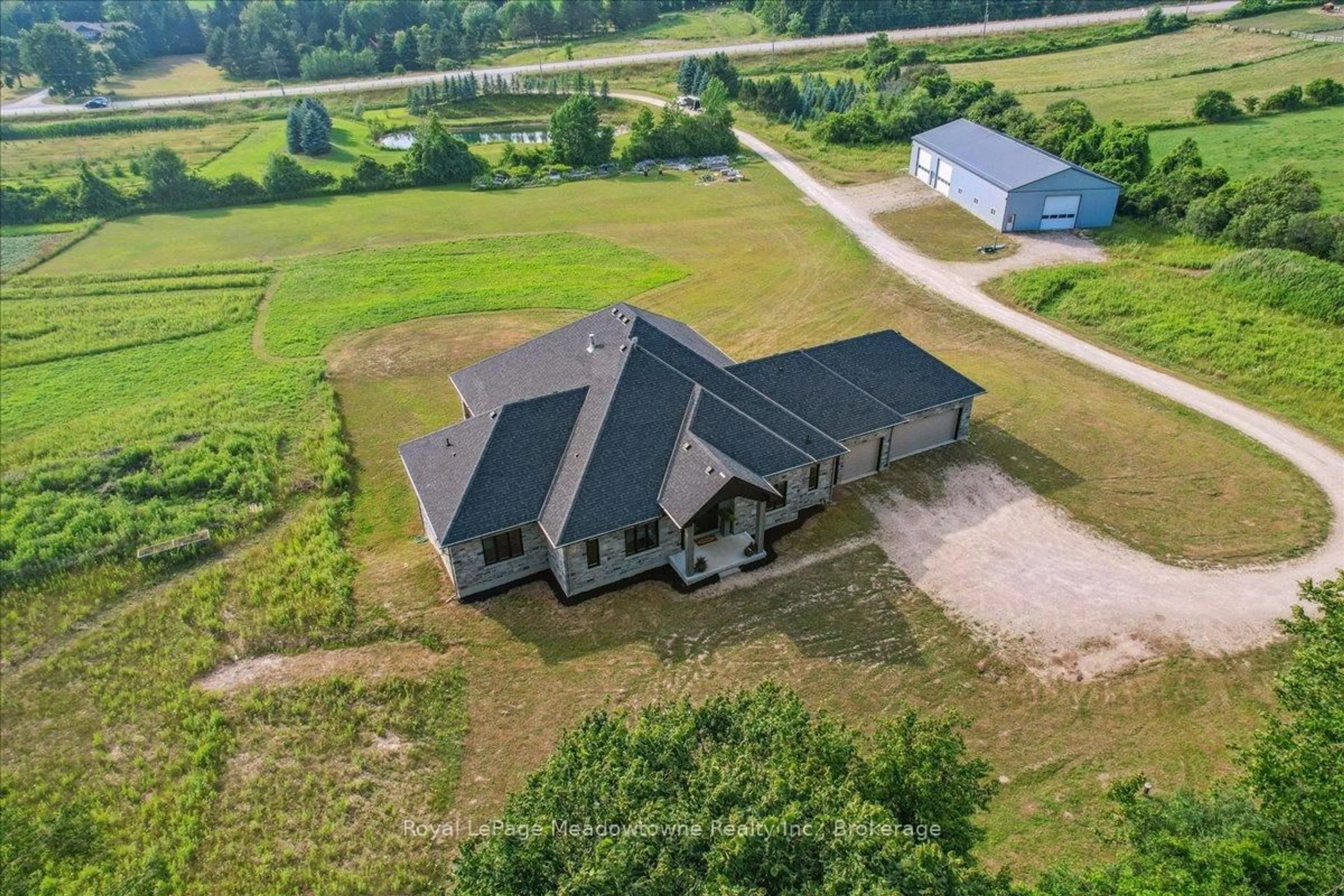 A pic from outside/outdoor area/front of a property/back of a property/a pic from drone, building for 8837 Wellington Road 124, Erin Ontario N1H 6H7
