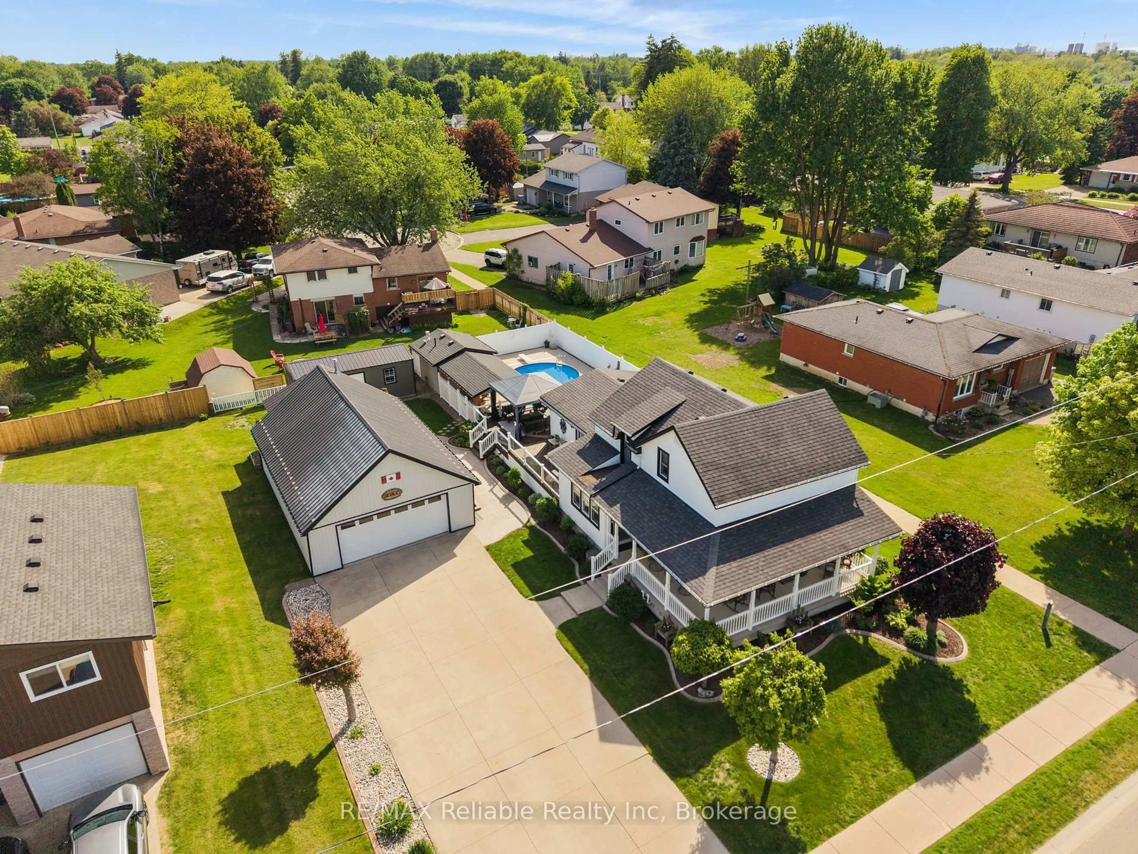 A pic from outside/outdoor area/front of a property/back of a property/a pic from drone, street for 126 Frances St, West Perth Ontario N0K 1N0