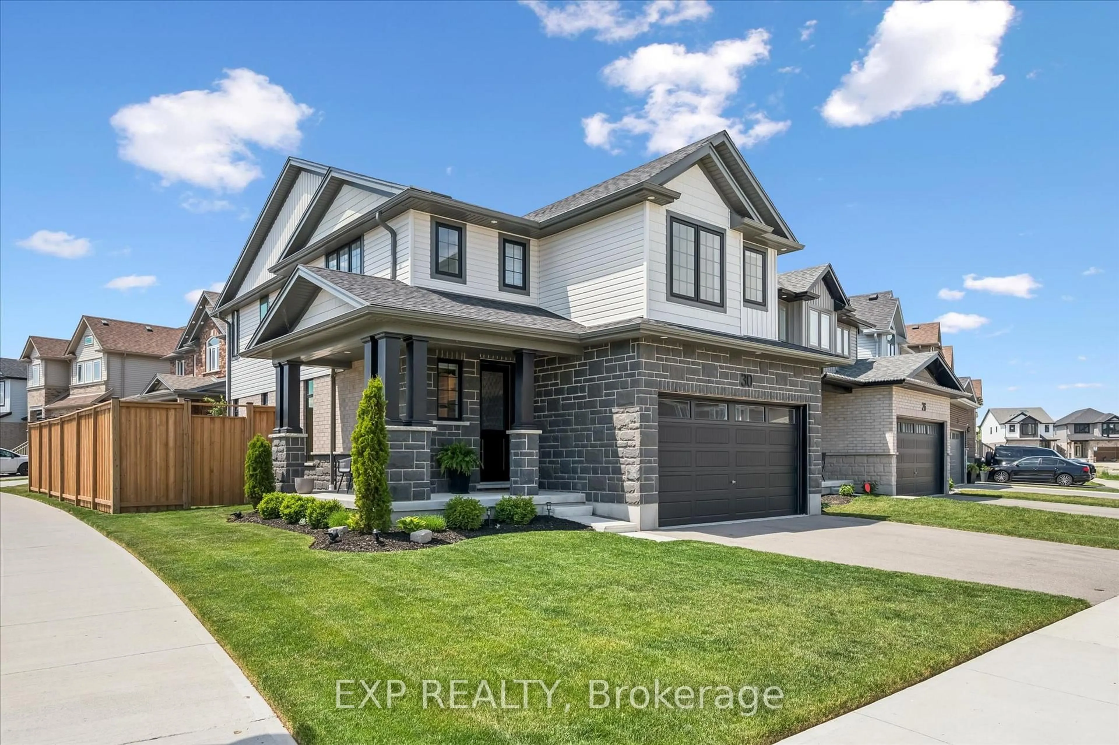 Home with brick exterior material, street for 30 Waterbow Tr, Kitchener Ontario N2A 0K4
