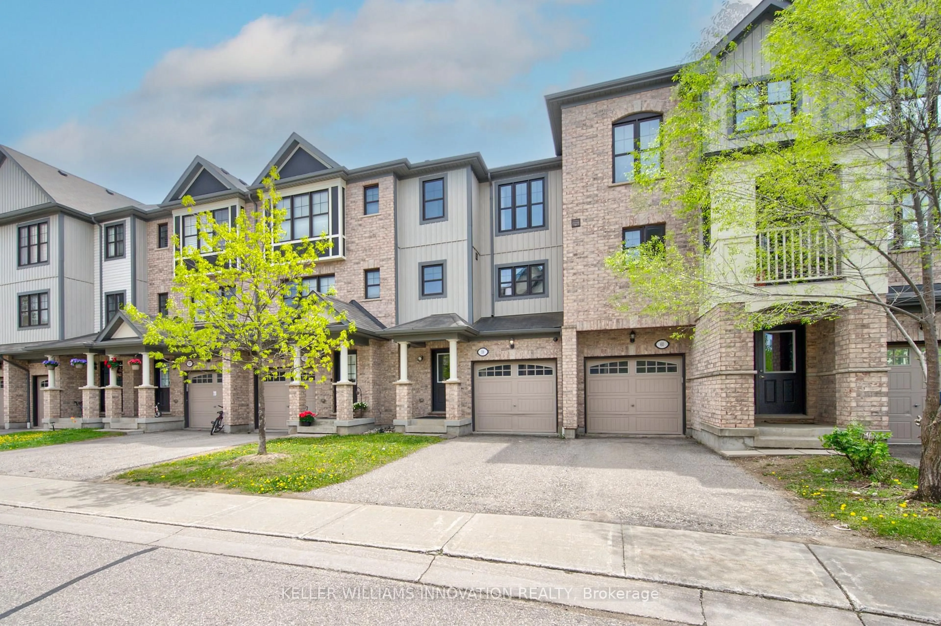 A pic from outside/outdoor area/front of a property/back of a property/a pic from drone, street for 701 Homer Watson Blvd #59, Kitchener Ontario N2C 0B5