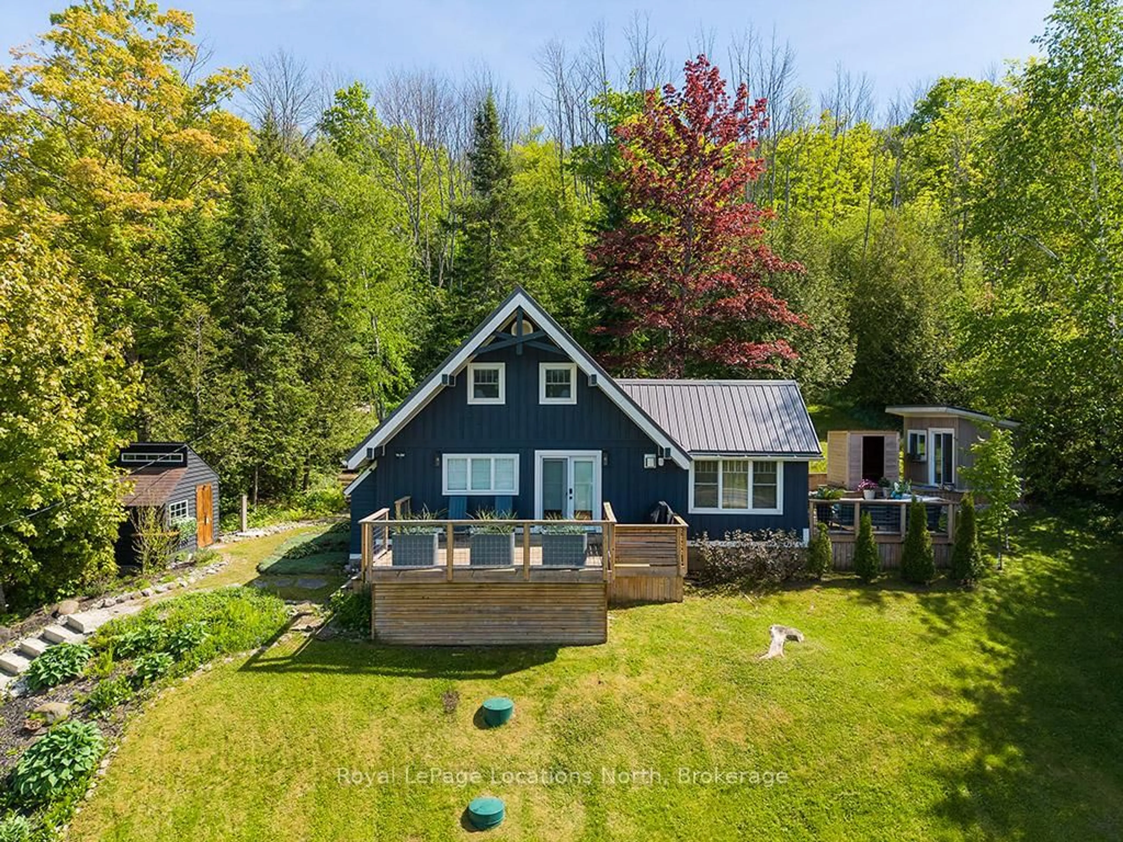 A pic from outside/outdoor area/front of a property/back of a property/a pic from drone, water/lake/river/ocean view for 104 Old 26 Highway, Meaford Ontario N4L 1W7
